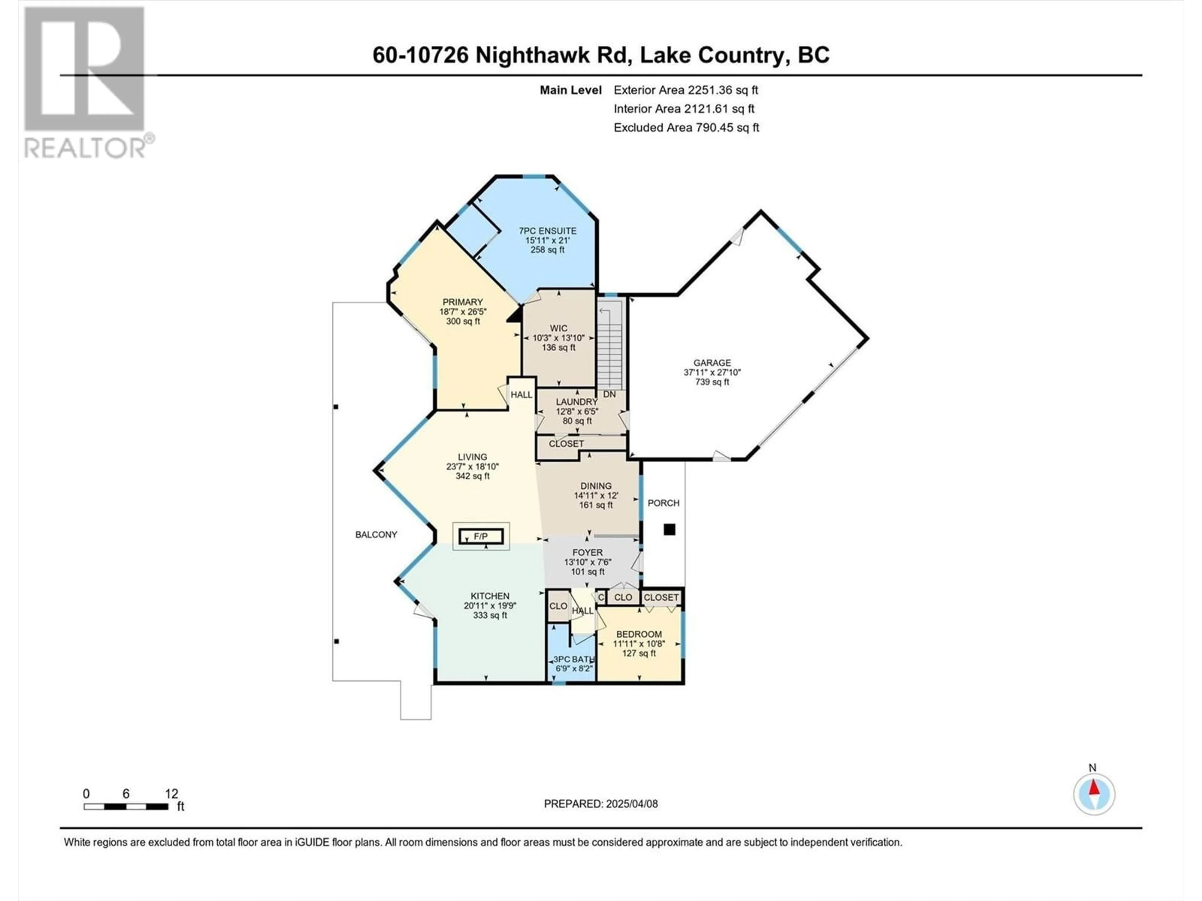 Floor plan for 60 - 10726 NIGHTHAWK ROAD, Lake Country British Columbia V4V2K7