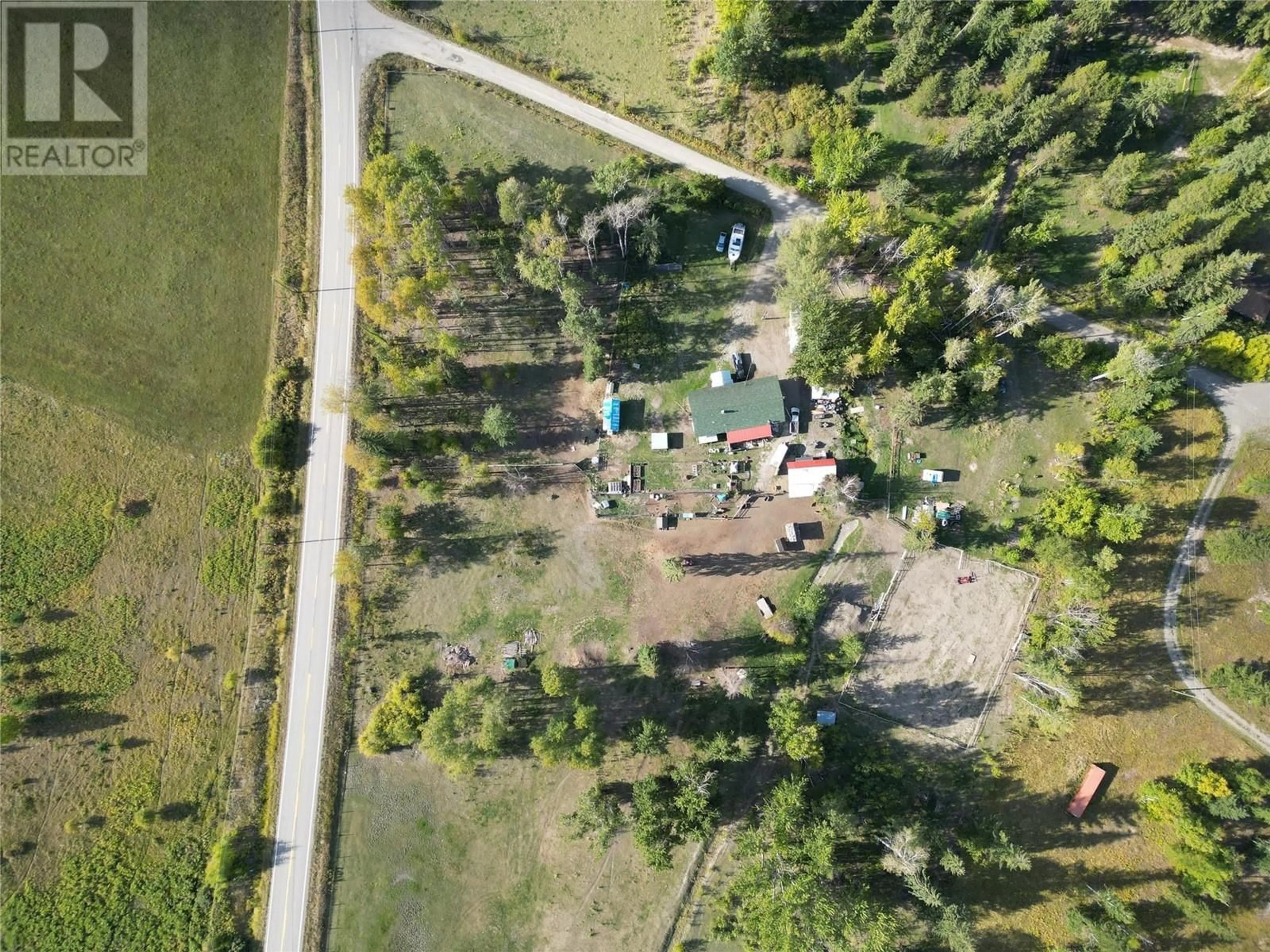 A pic from outside/outdoor area/front of a property/back of a property/a pic from drone, unknown for 20 DUNLEVY ROAD, Cherryville British Columbia V0E2G3