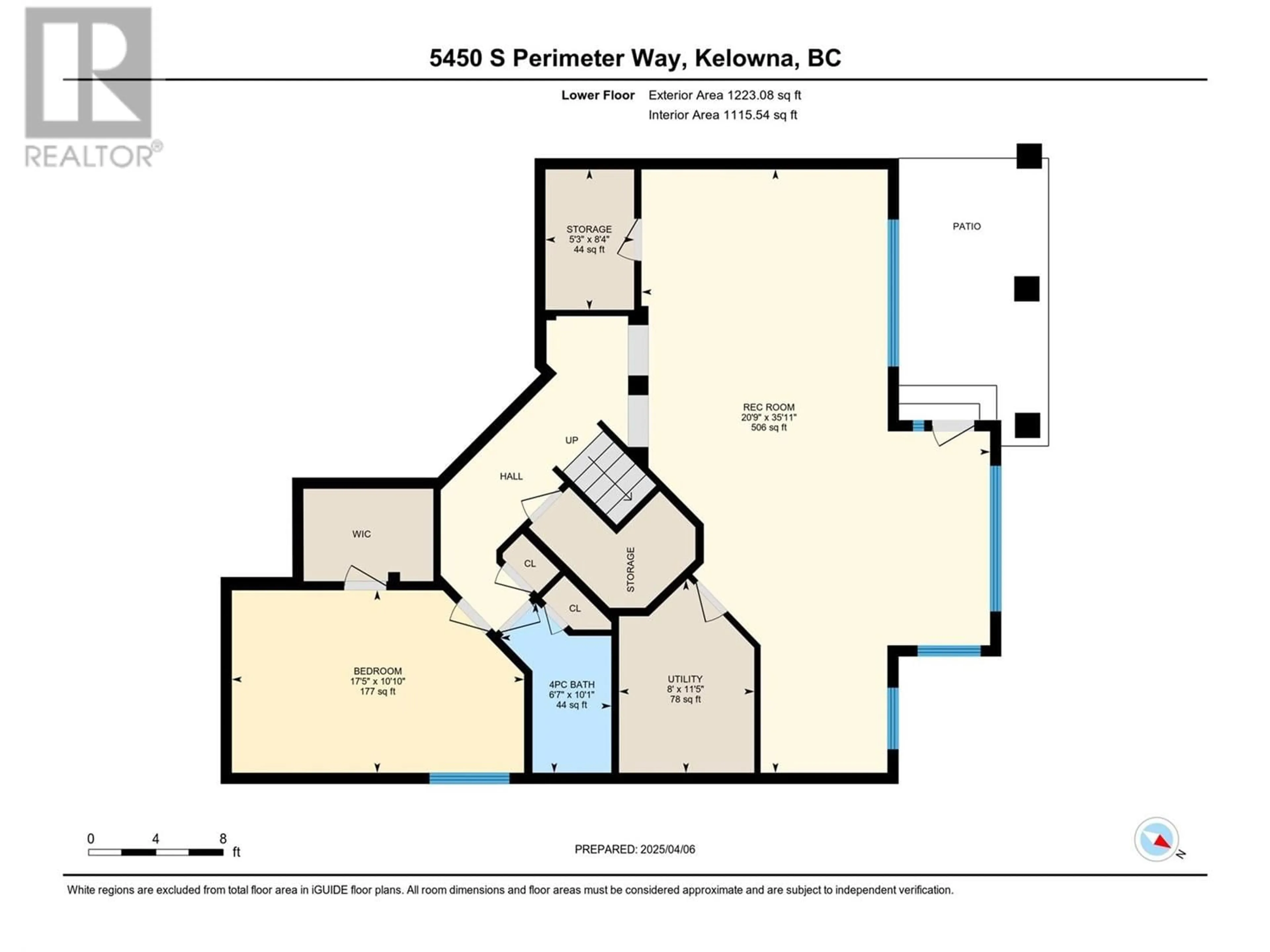 Floor plan for 5450 SOUTH PERIMETER WAY, Kelowna British Columbia V1W5C6