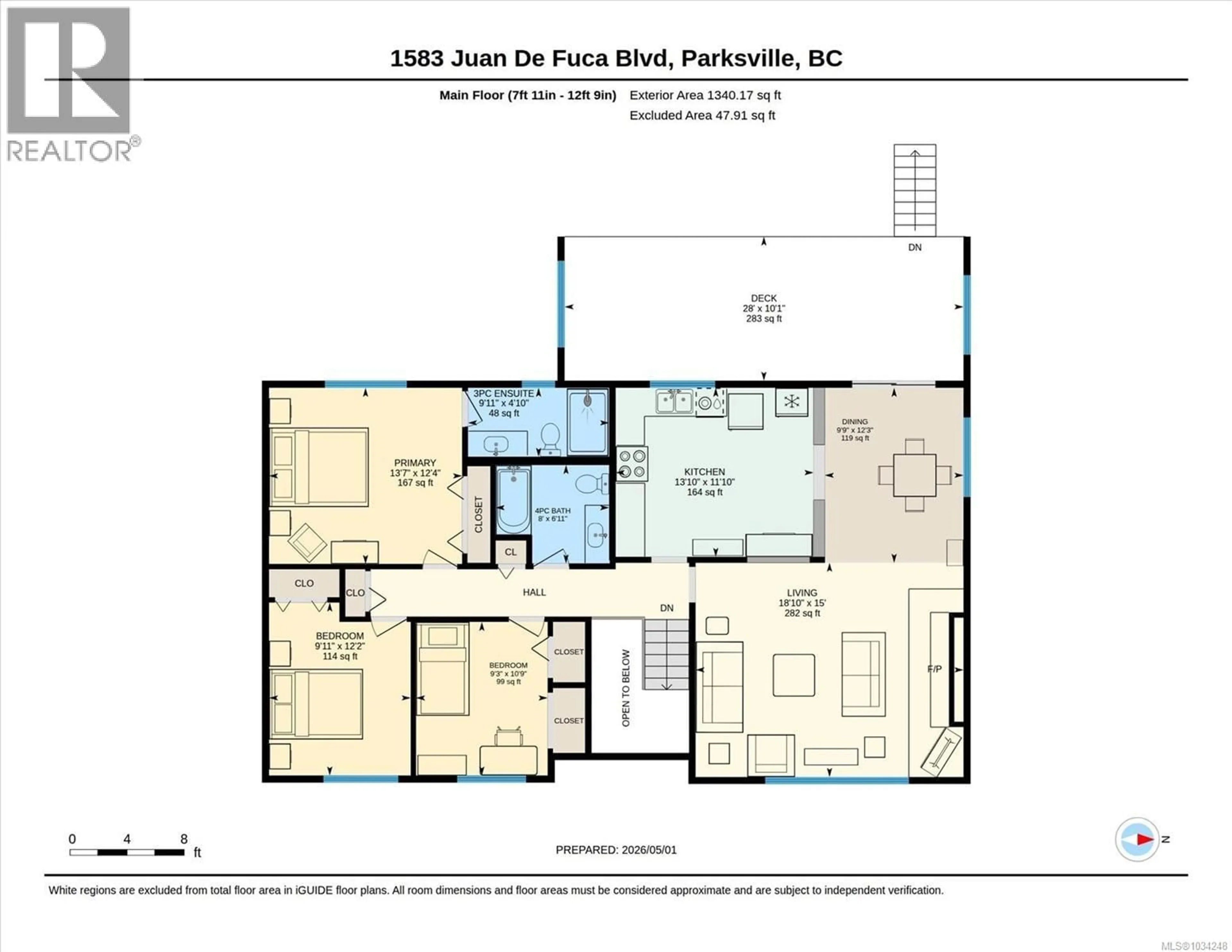 Floor plan for 1583 JUAN DE FUCA BOULEVARD, Parksville British Columbia V9P1Y2