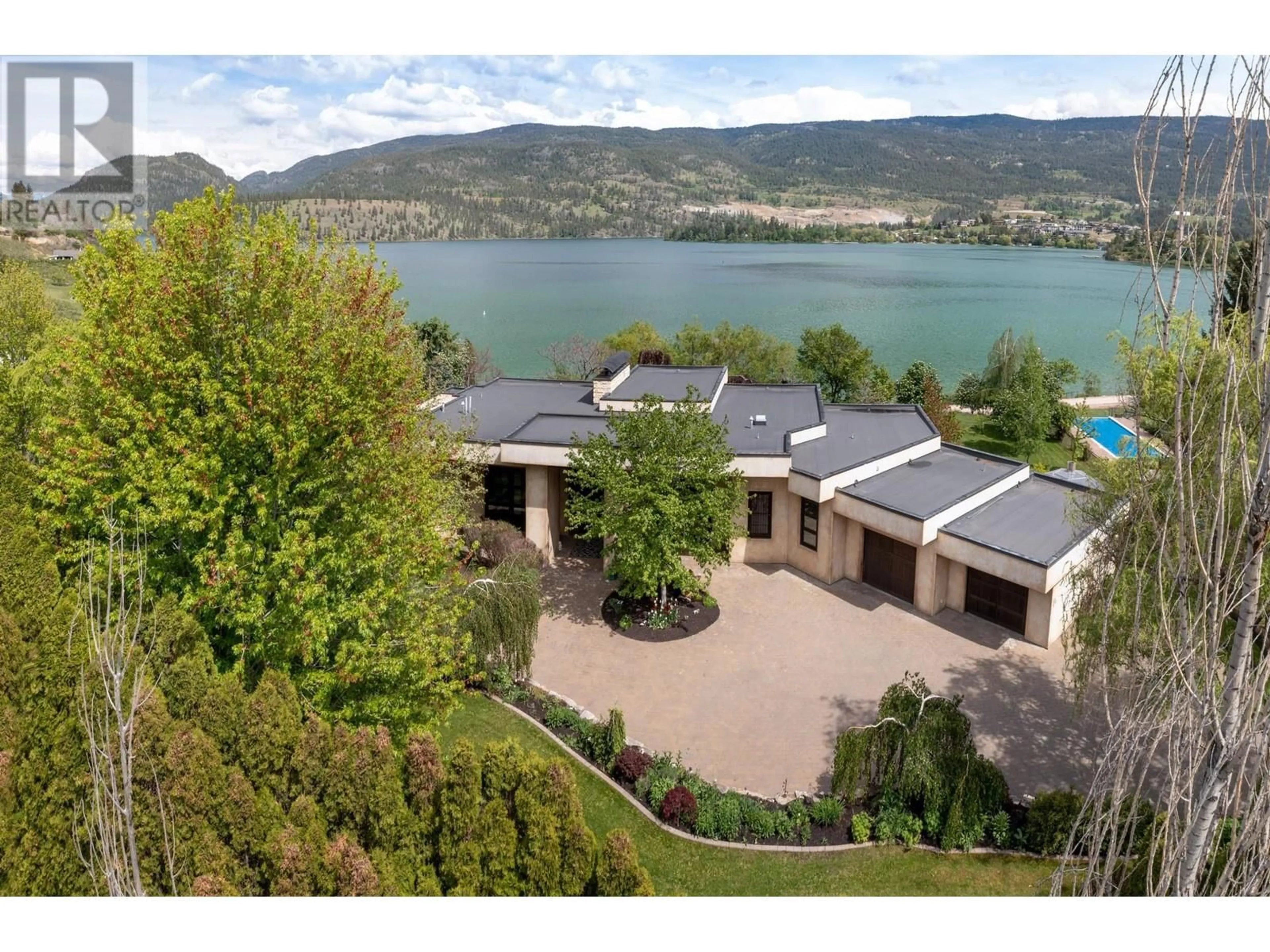 A pic from outside/outdoor area/front of a property/back of a property/a pic from drone, water/lake/river/ocean view for 16191 BUTTERWORTH ROAD, Lake Country British Columbia V4V2E8