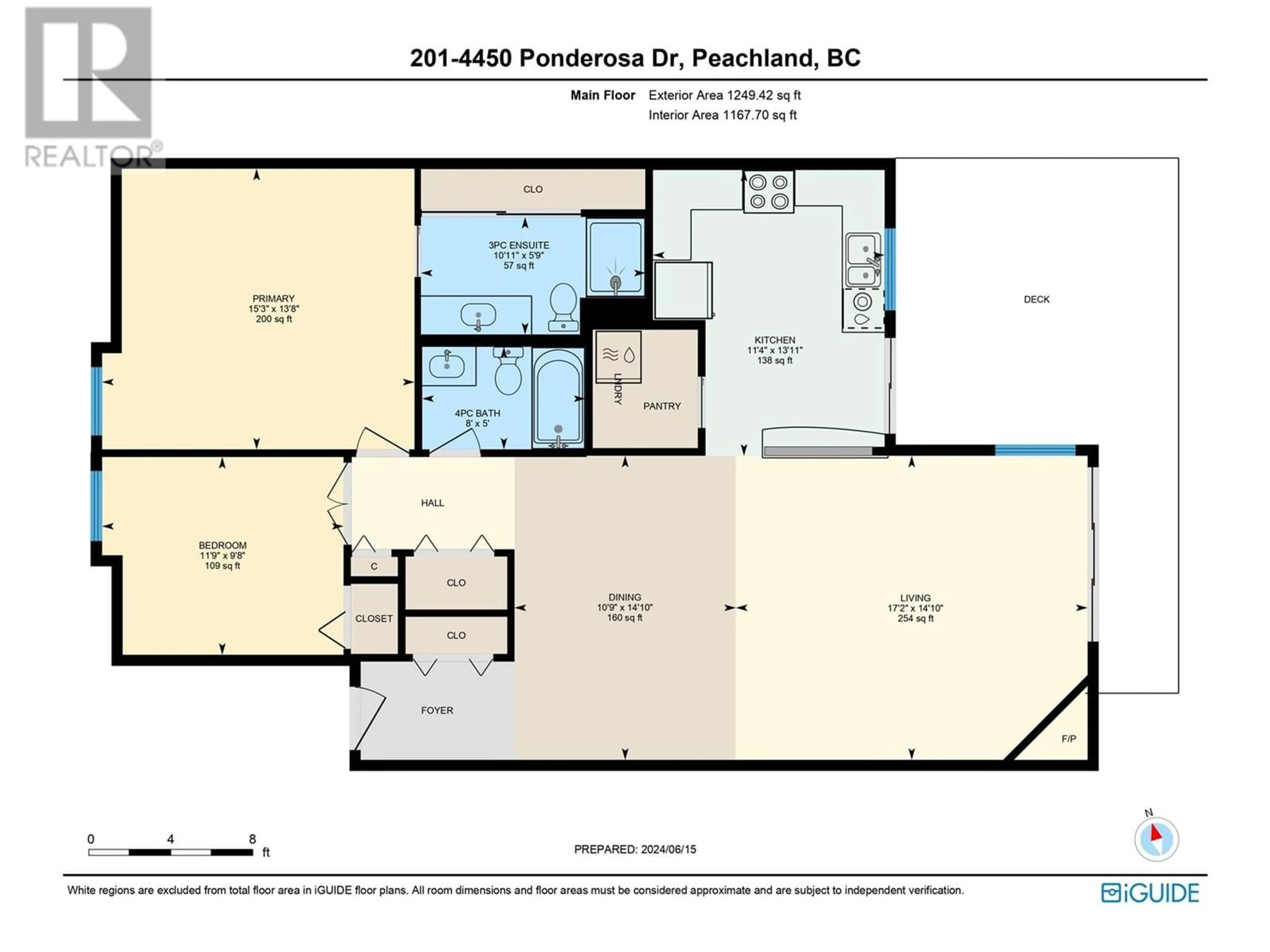 Floor plan for 201 - 4450 PONDEROSA DRIVE, Peachland British Columbia V0H1X5