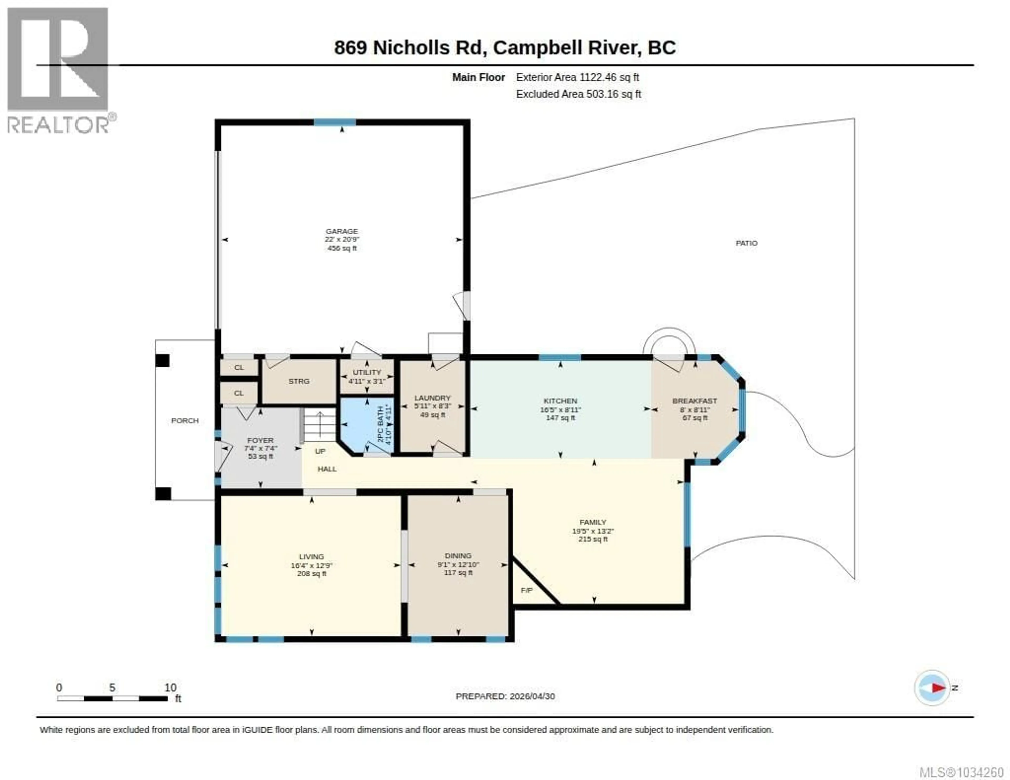 Floor plan for 869 NICHOLLS ROAD, Campbell River British Columbia V9W3P7