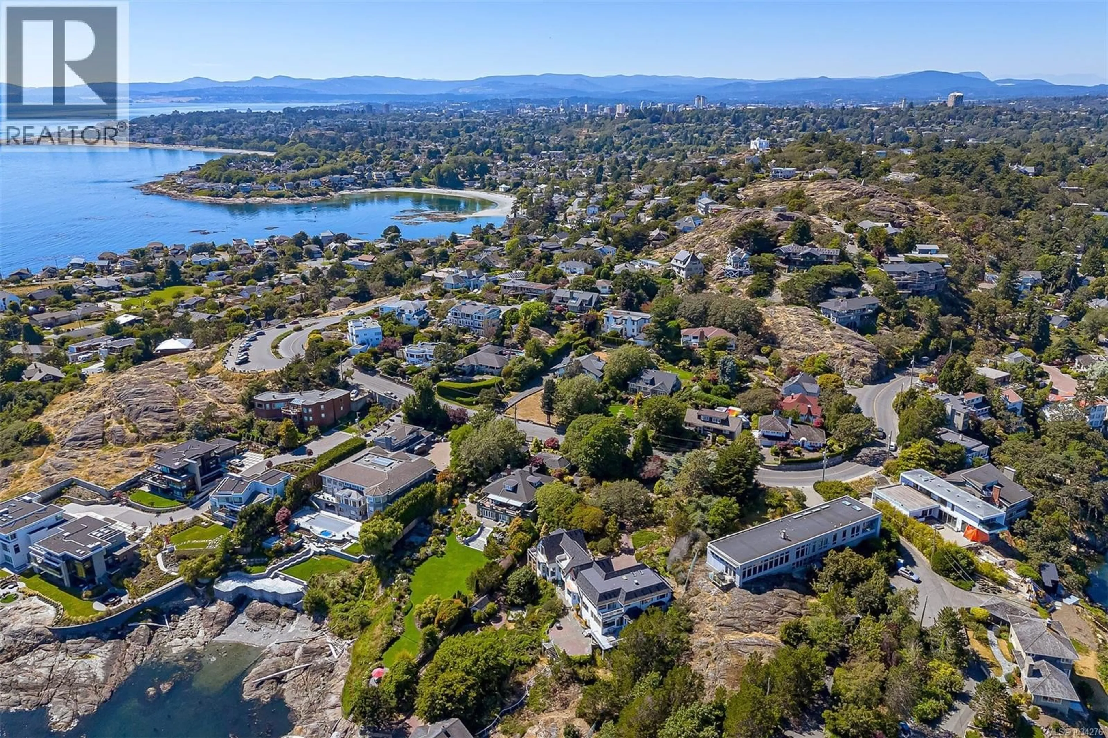 A pic from outside/outdoor area/front of a property/back of a property/a pic from drone, water/lake/river/ocean view for 250 KING GEORGE TERRACE, Oak Bay British Columbia V8S2K2