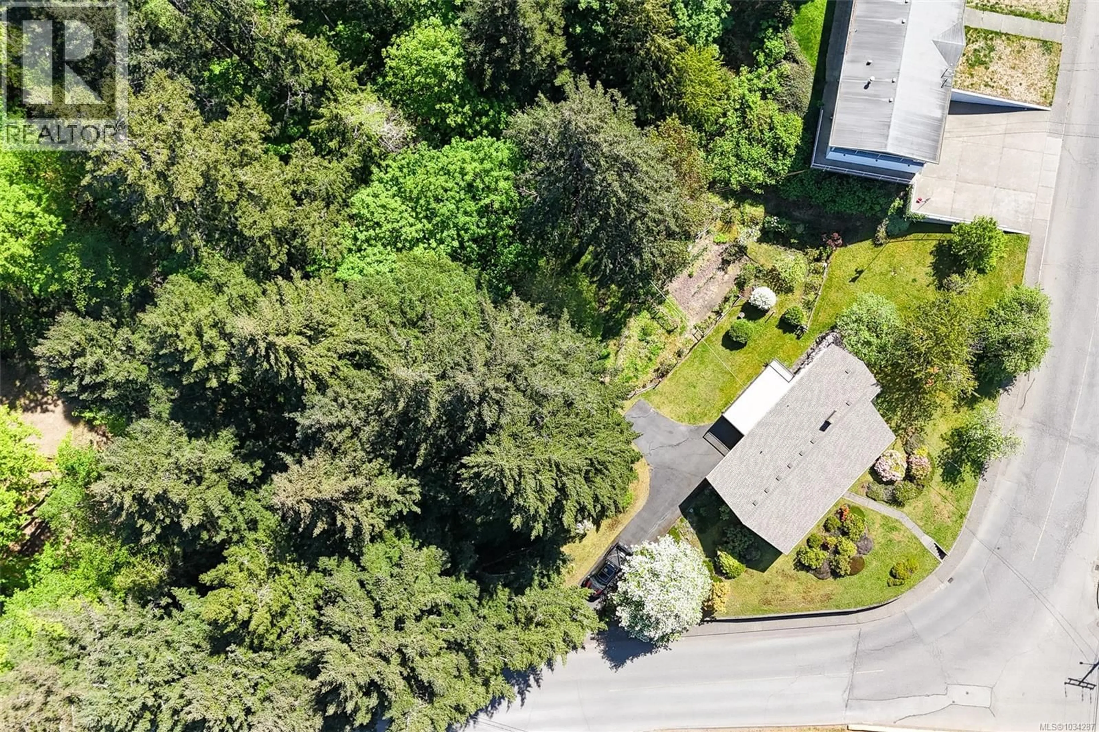 A pic from outside/outdoor area/front of a property/back of a property/a pic from drone, forest/trees view for 2293 CAMERON DRIVE, Port Alberni British Columbia V9Y1A8
