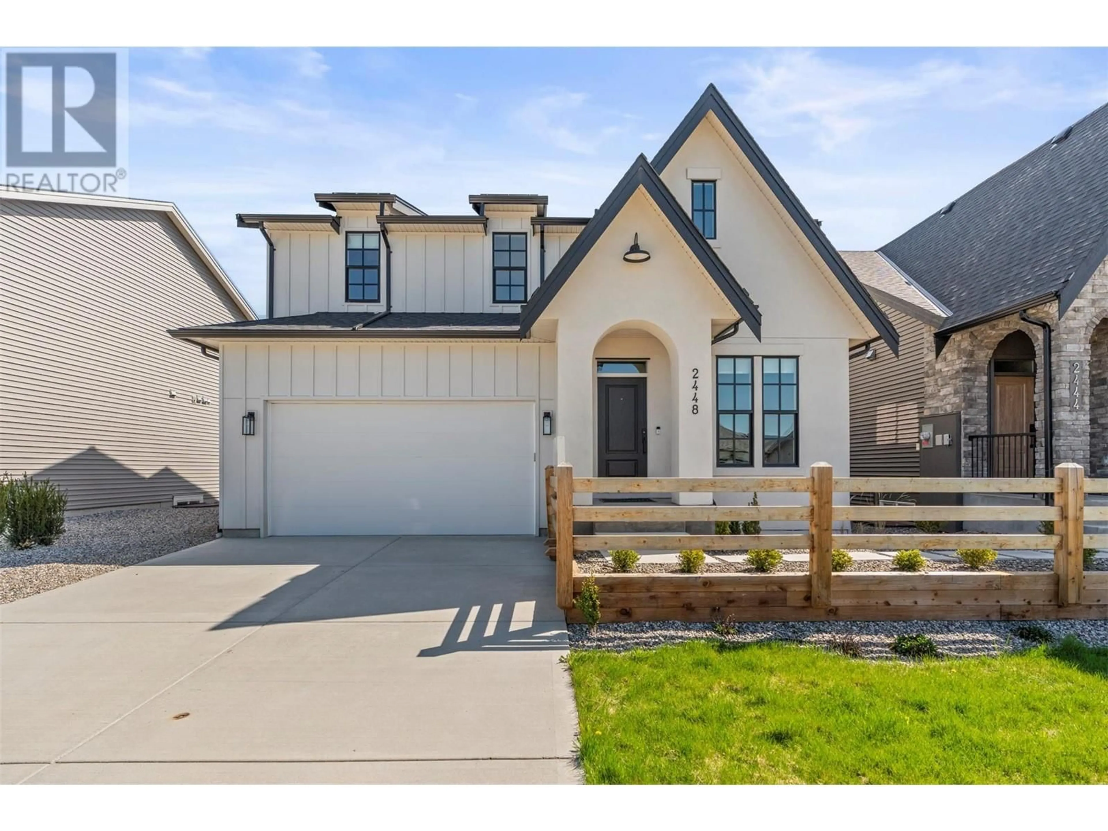 Home with brick exterior material, street for 2448 BRADLEY DRIVE, Armstrong British Columbia V4Y0Y4