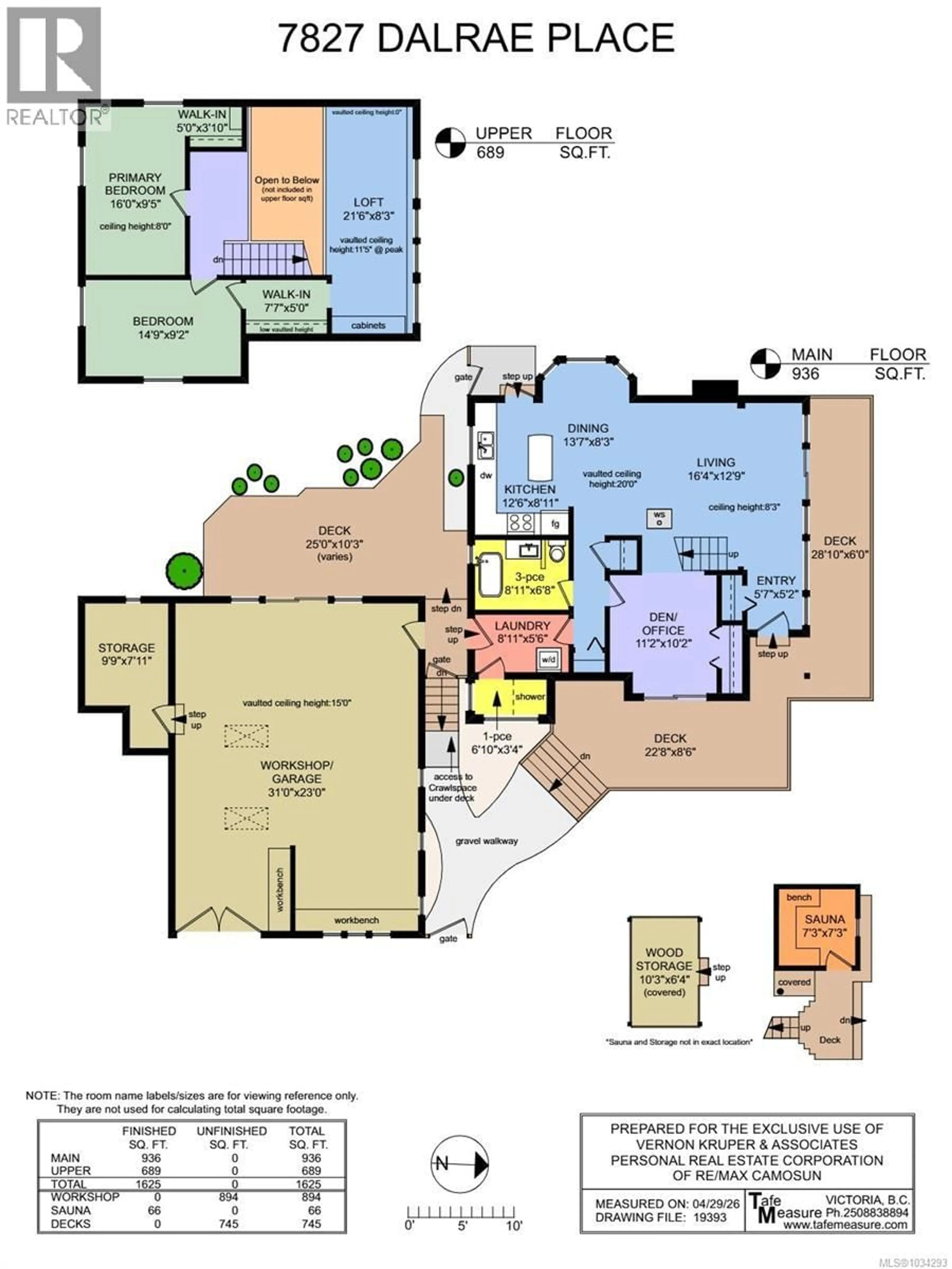 Floor plan for 7827 DALRAE PLACE, Sooke British Columbia V9Z0R1