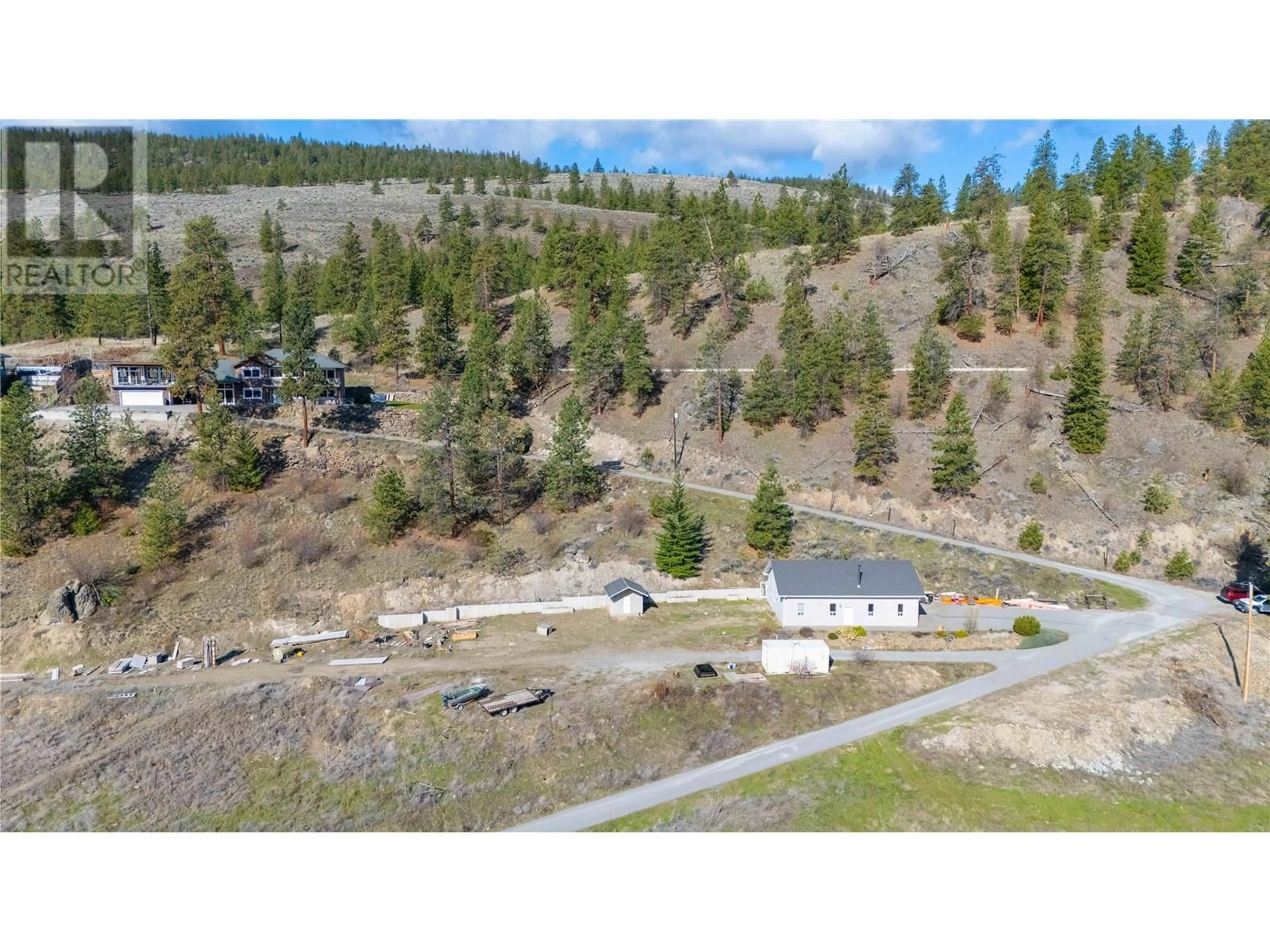 A pic from outside/outdoor area/front of a property/back of a property/a pic from drone, mountain view for 6220 SIMPSON ROAD, Summerland British Columbia V0H1Z2