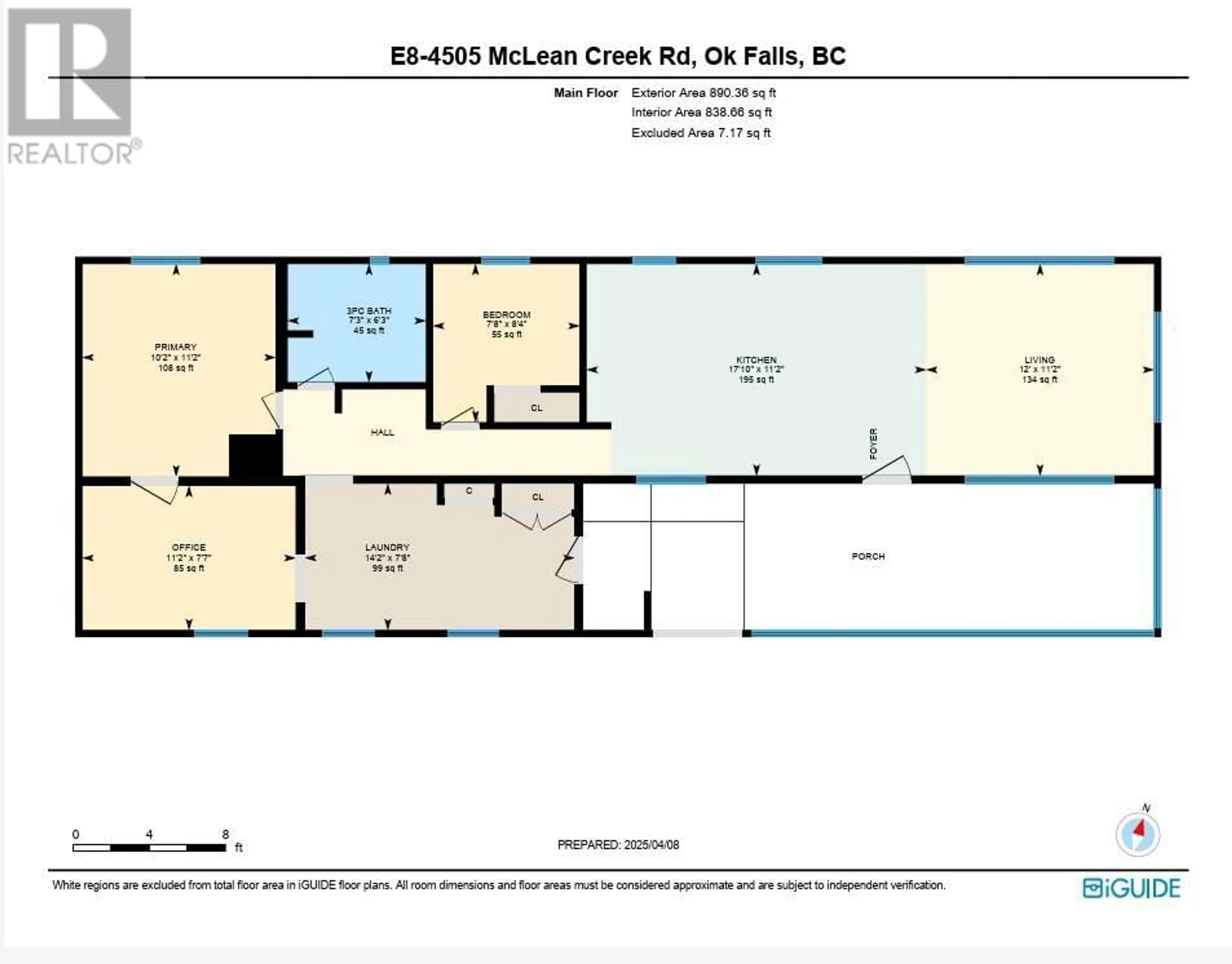 Floor plan for E8 - 4505 MCLEAN CREEK ROAD, Okanagan Falls British Columbia V0H1R1