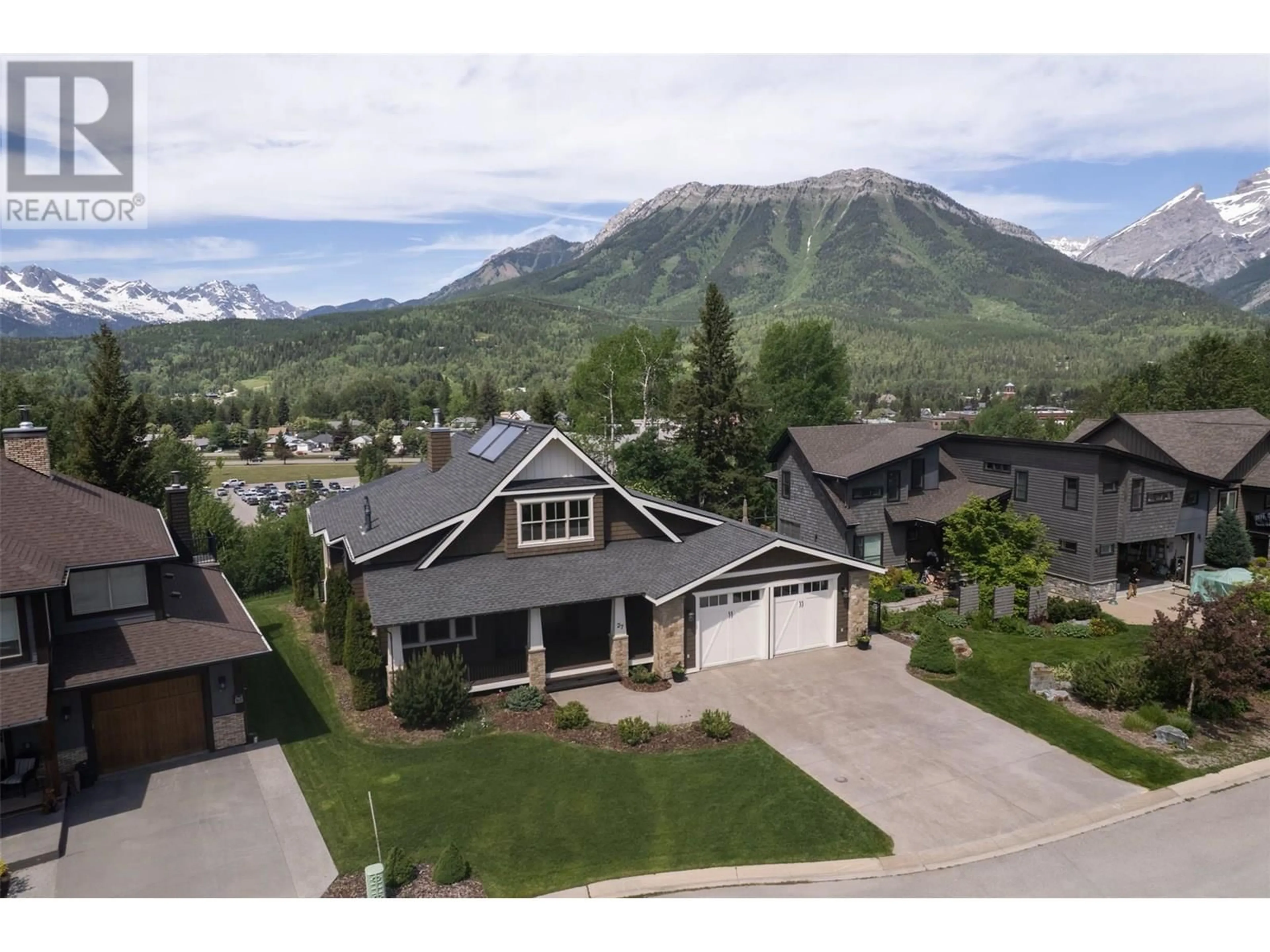 A pic from outside/outdoor area/front of a property/back of a property/a pic from drone, mountain view for 27 SILVER RIDGE DRIVE, Fernie British Columbia V0B1M2