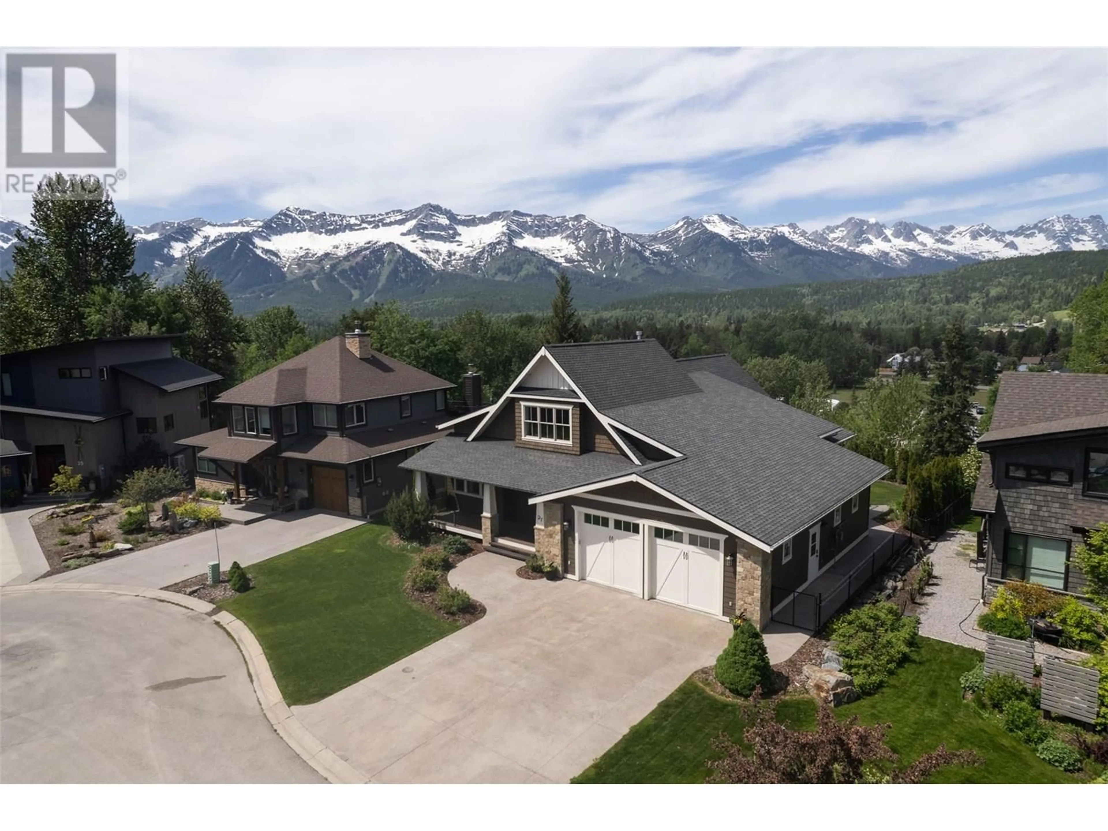 A pic from outside/outdoor area/front of a property/back of a property/a pic from drone, mountain view for 27 SILVER RIDGE DRIVE, Fernie British Columbia V0B1M2