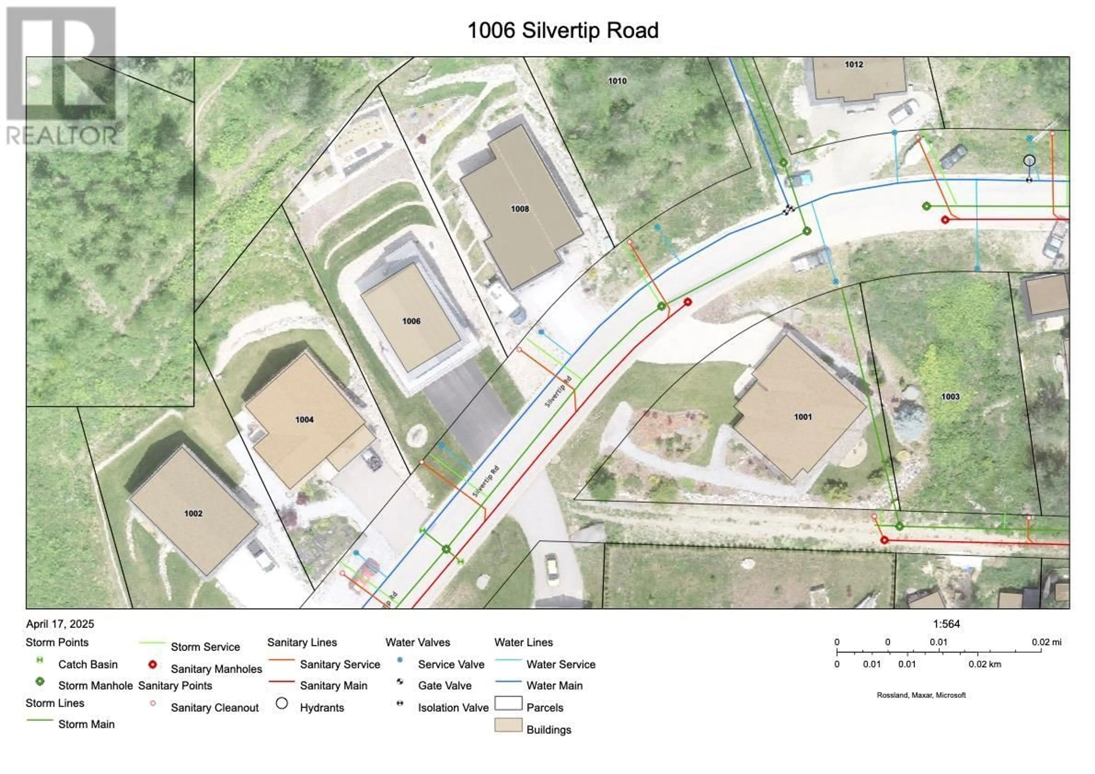 Picture of a map for 1006 SILVERTIP ROAD, Rossland British Columbia V0G1Y0