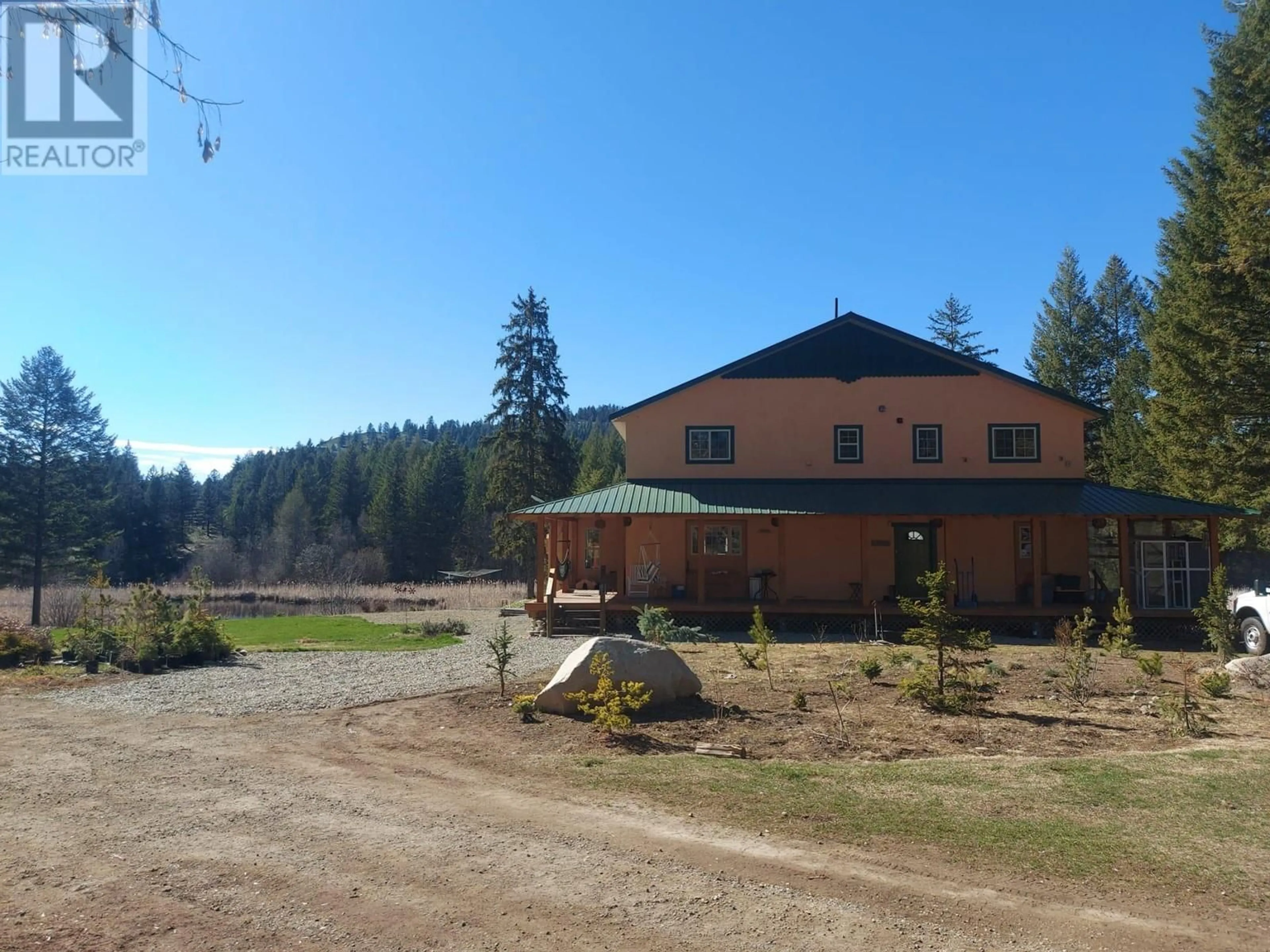 A pic from outside/outdoor area/front of a property/back of a property/a pic from drone, unknown for 1770 JOHNSTONE CREEK ROAD WEST, Rock Creek British Columbia V0H1Y0