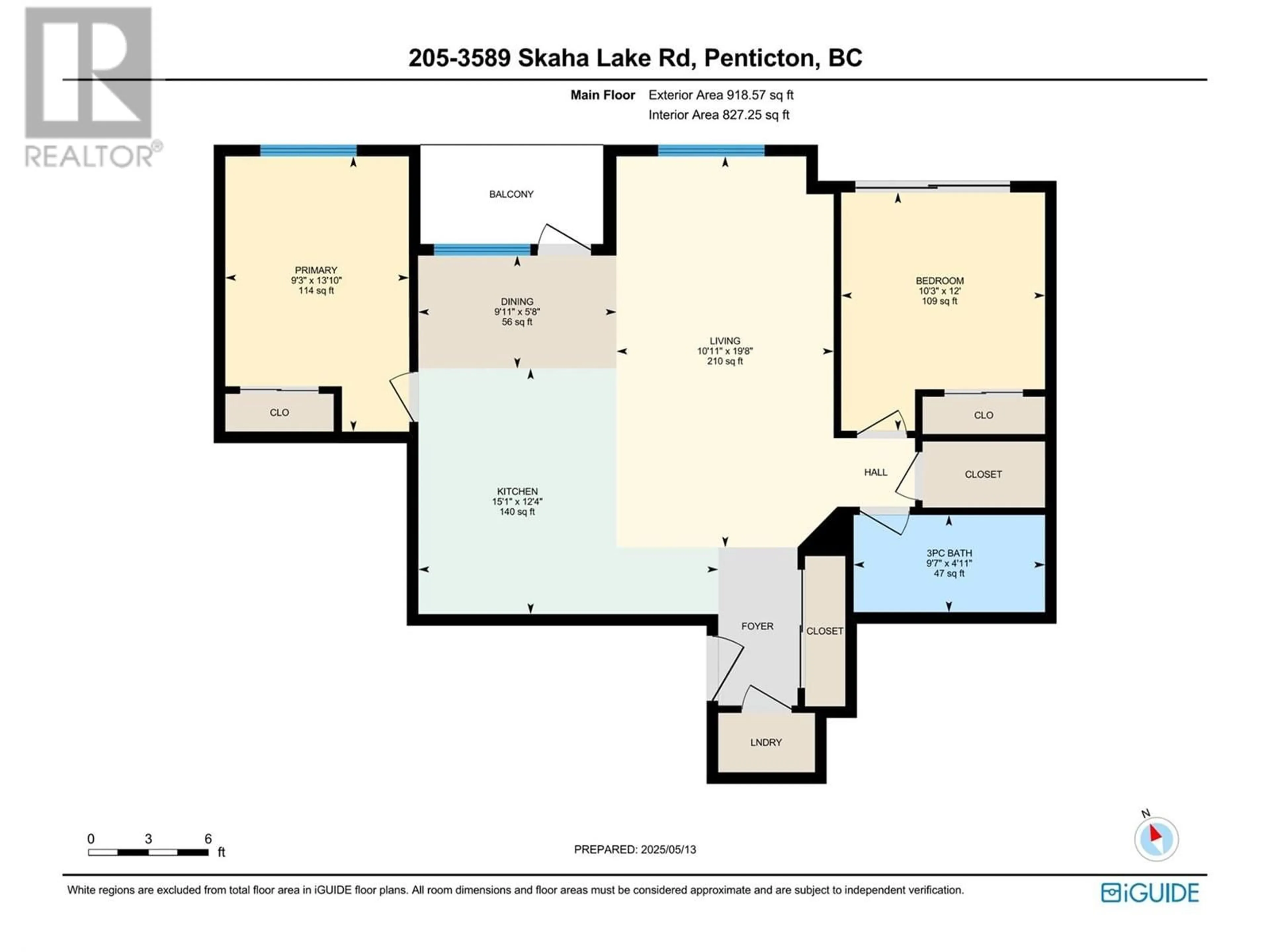 Floor plan for 205 - 3589 SKAHA LAKE ROAD, Penticton British Columbia V2A7K2