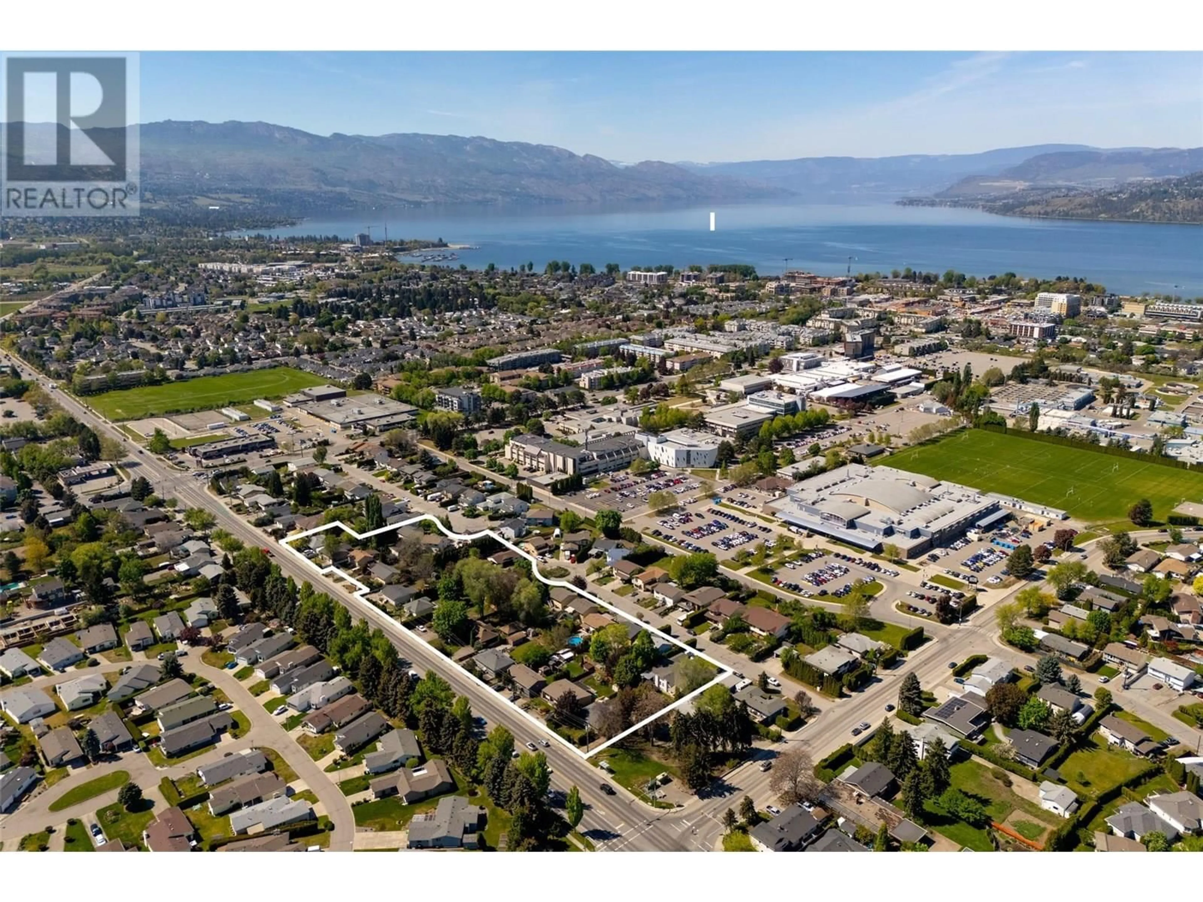 A pic from outside/outdoor area/front of a property/back of a property/a pic from drone, mountain view for 2930 GORDON DRIVE, Kelowna British Columbia V1W3R3