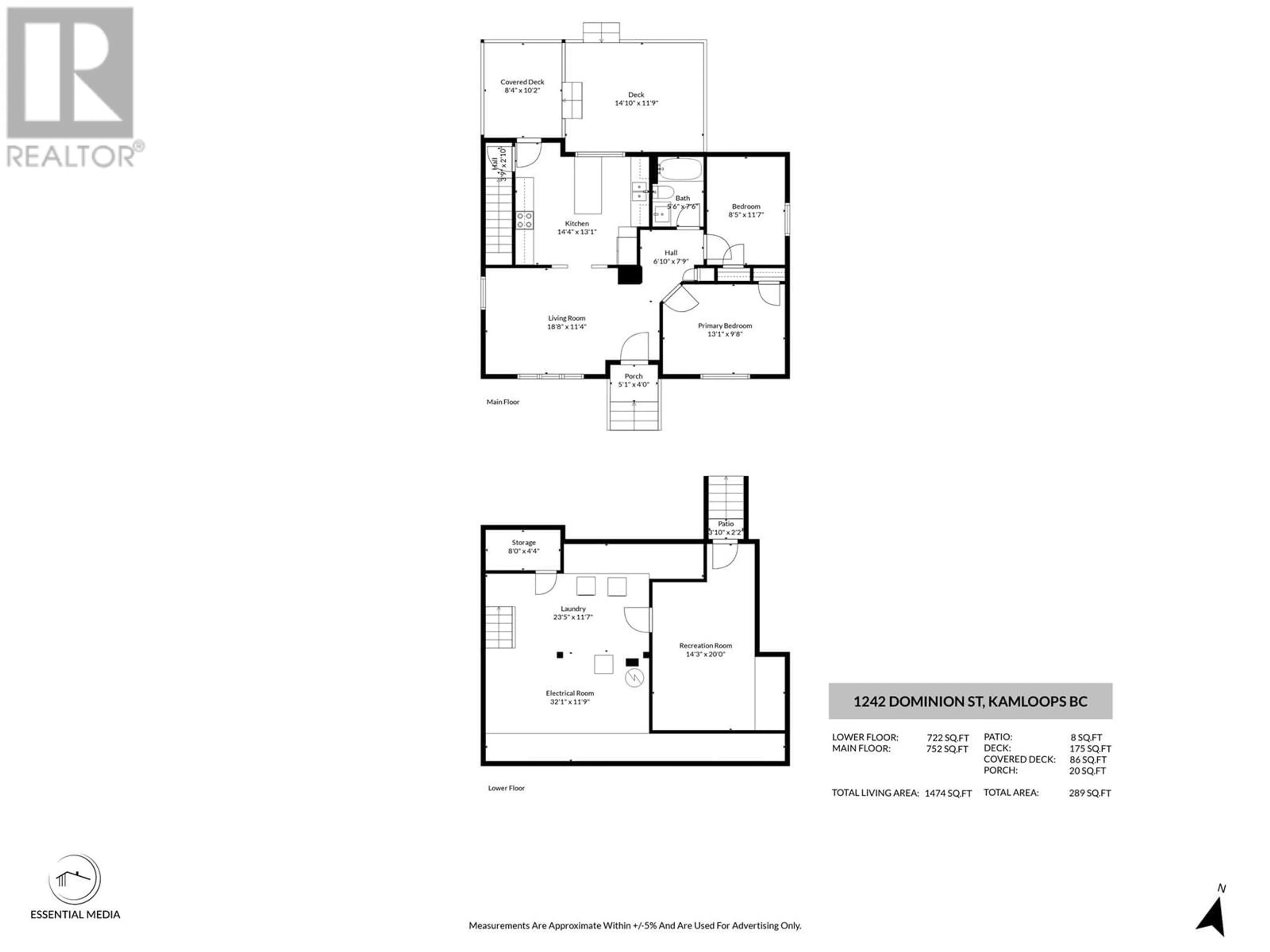 Floor plan for 1242 DOMINION STREET, Kamloops British Columbia V2C2Y9