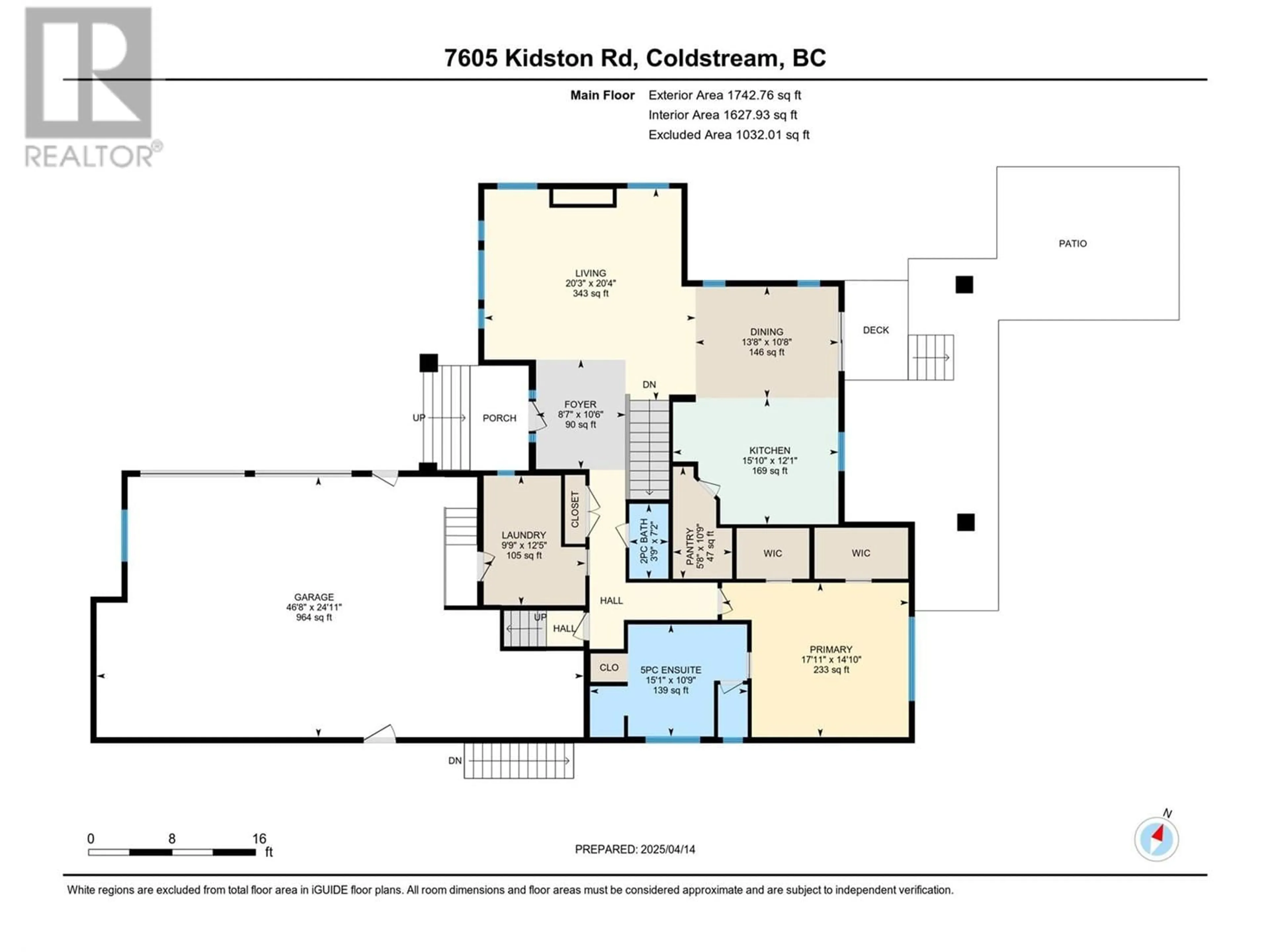 Floor plan for 7605 KIDSTON ROAD, Coldstream British Columbia V1B1S1