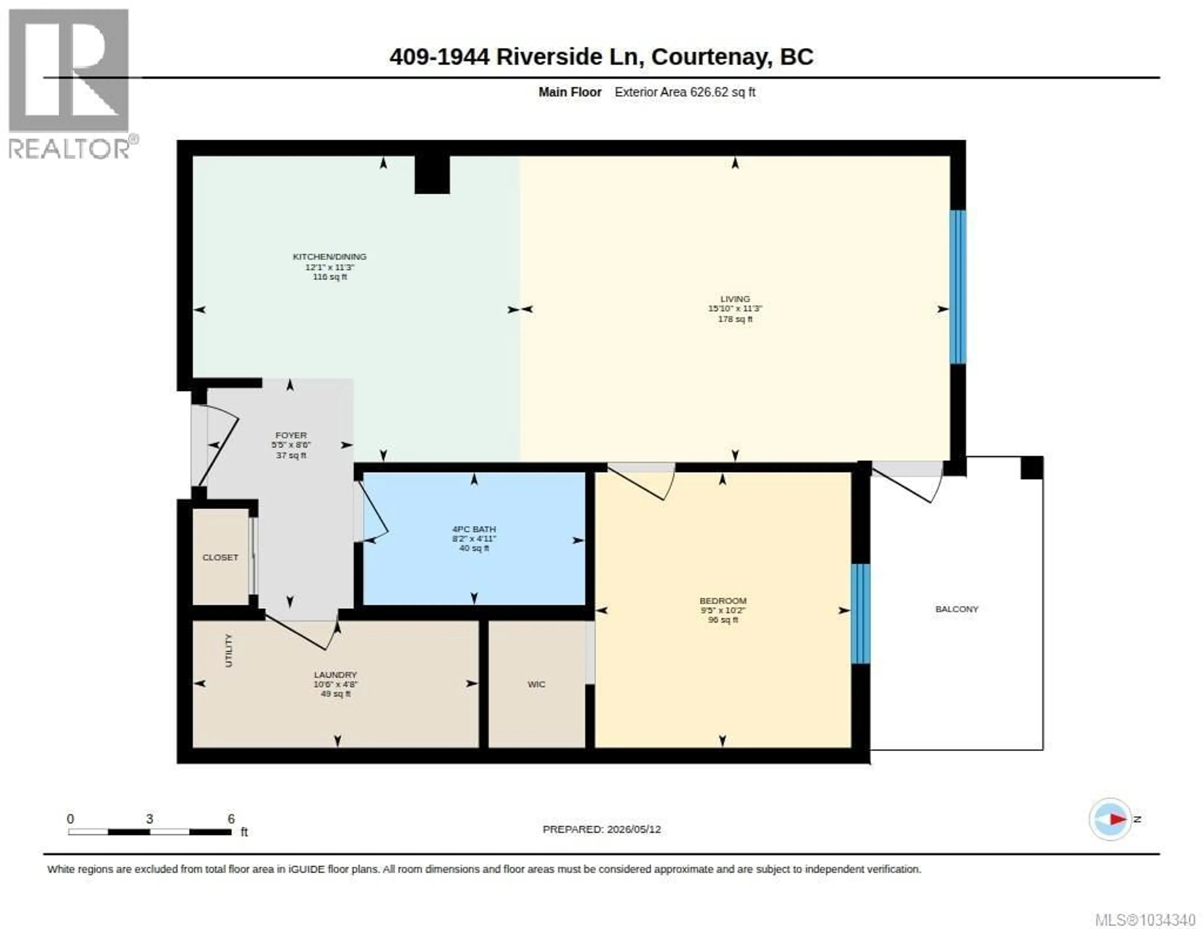 Floor plan for 409 - 1944 RIVERSIDE LANE, Courtenay British Columbia V9N0E5