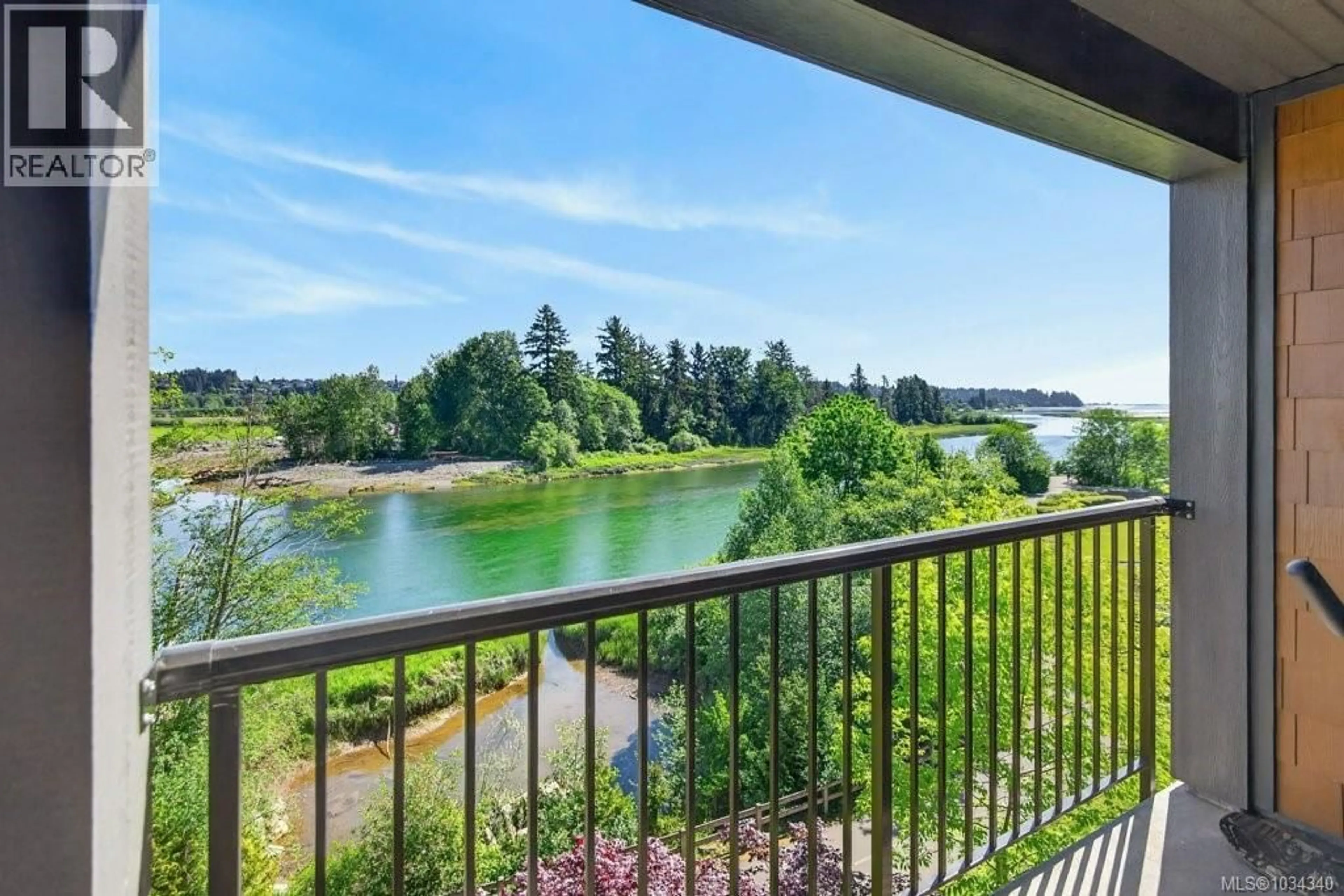 Patio, water/lake/river/ocean view for 409 - 1944 RIVERSIDE LANE, Courtenay British Columbia V9N0E5