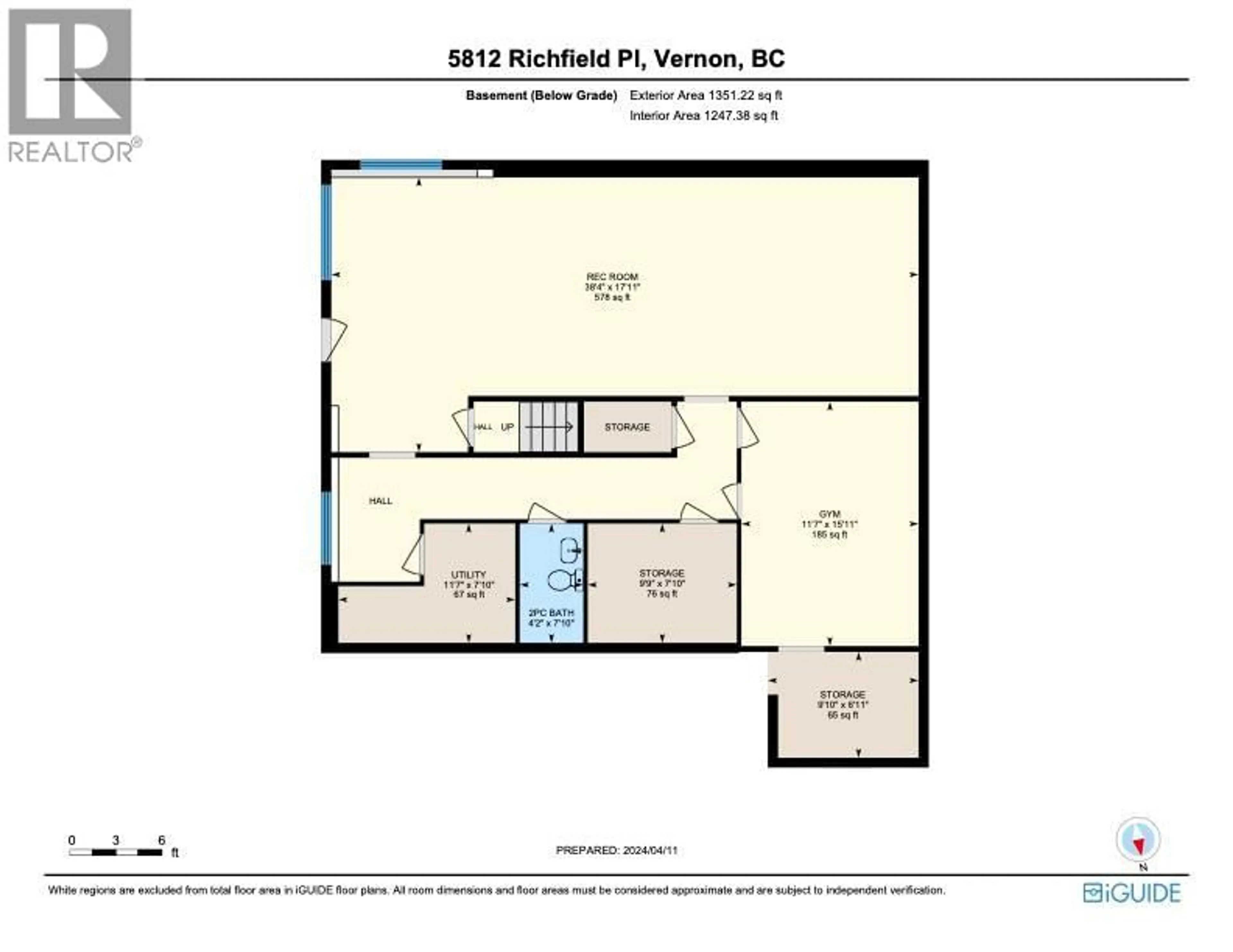 Floor plan for 5812 RICHFIELD PLACE, Vernon British Columbia V1H1A6