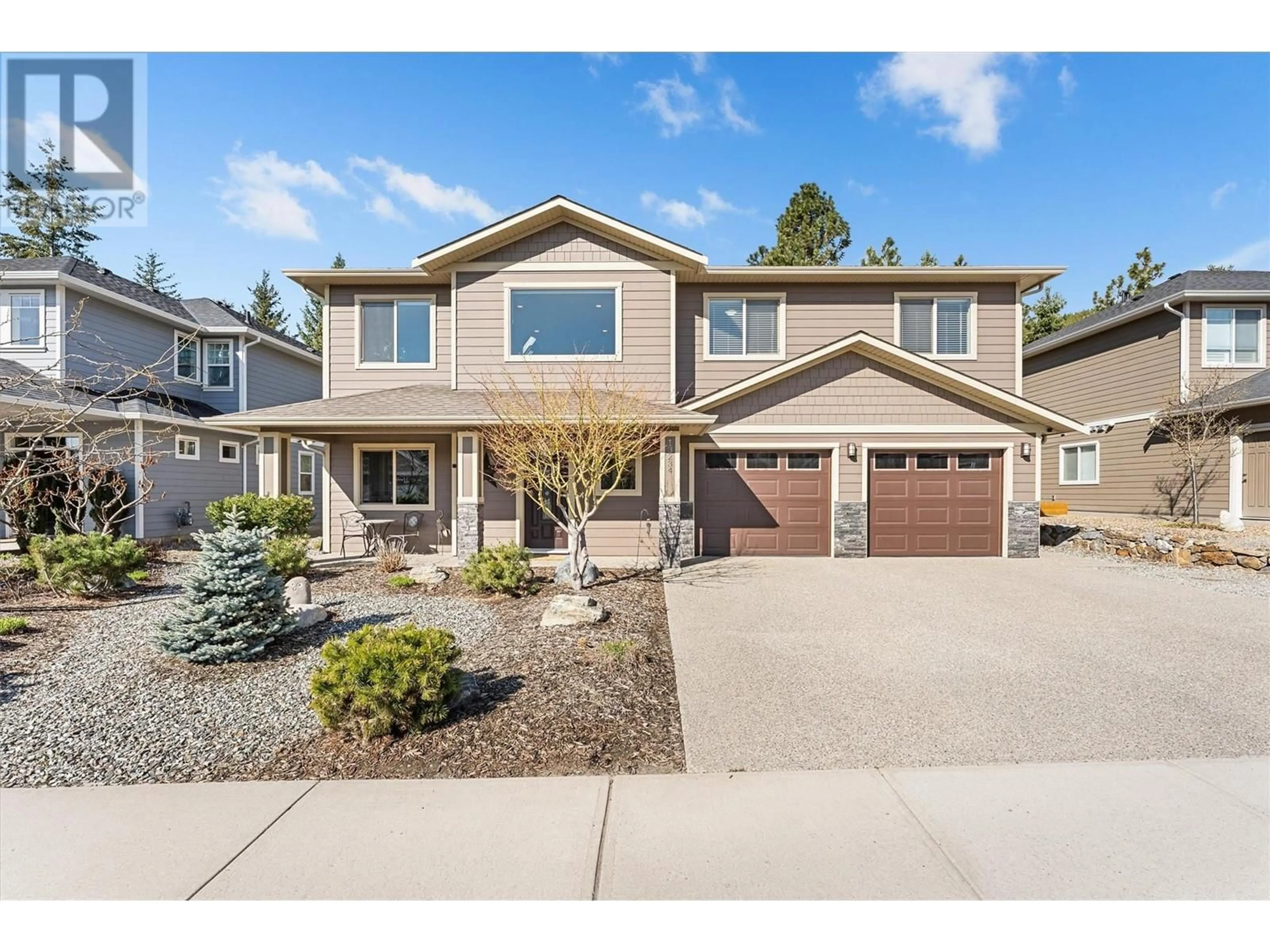 Home with vinyl exterior material, street for 13234 APEX CRESCENT, Lake Country British Columbia V4V2W1