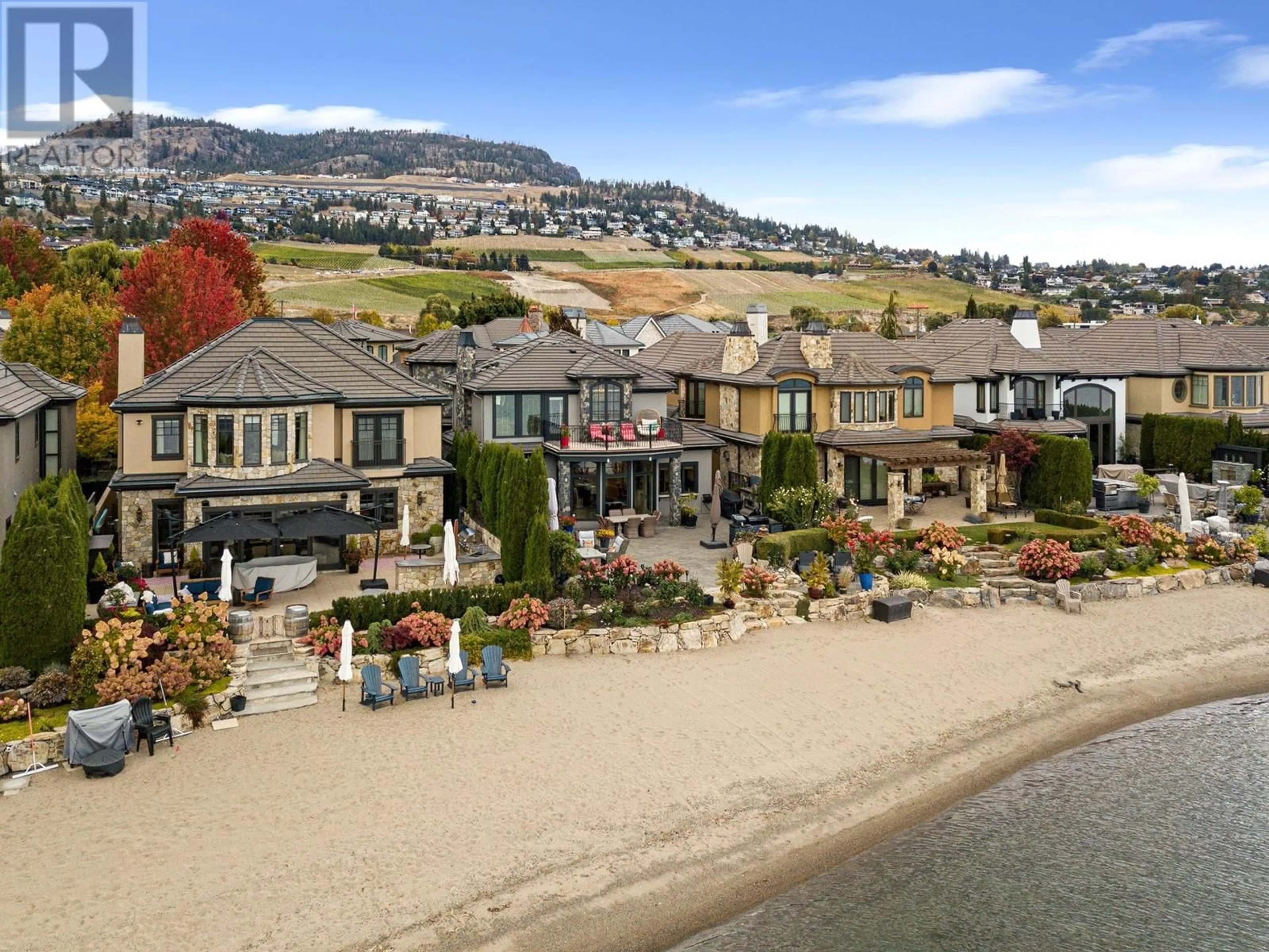 A pic from outside/outdoor area/front of a property/back of a property/a pic from drone, water/lake/river/ocean view for 3681 GREEN BAY LANDING, West Kelowna British Columbia V4T2B7