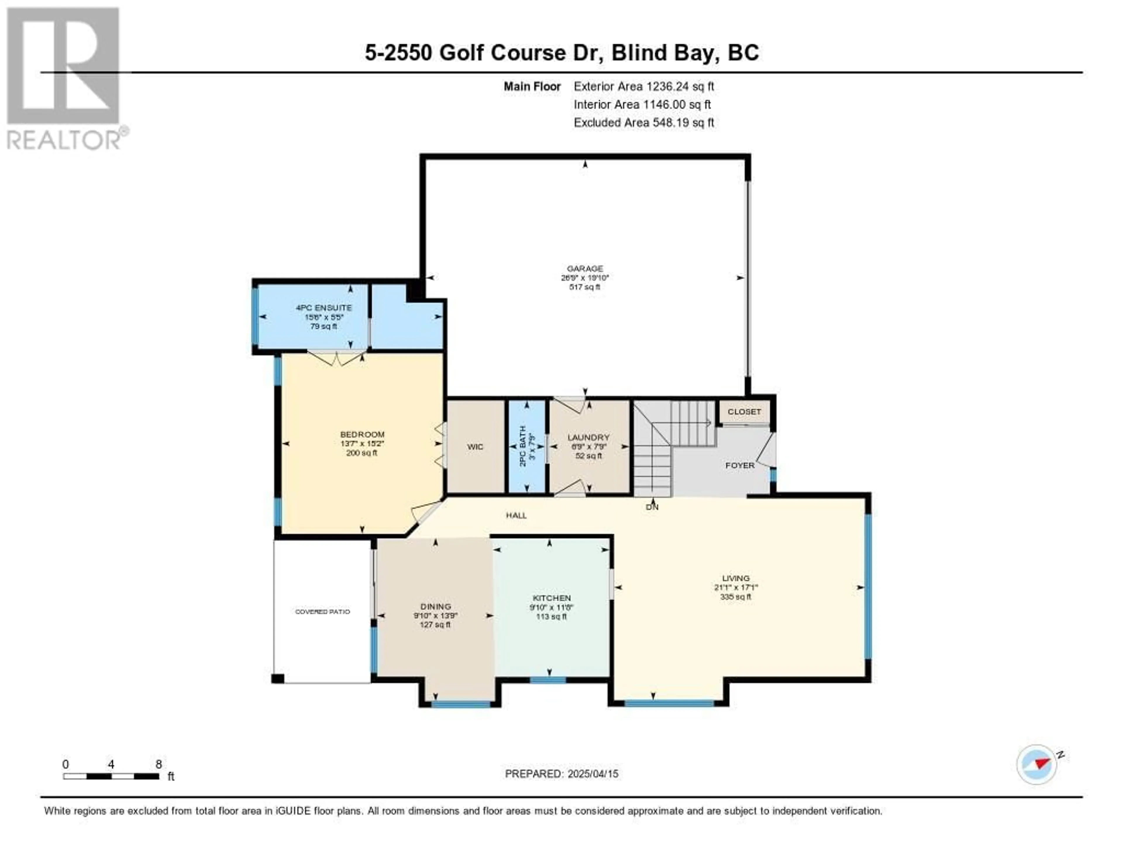 Floor plan for 5 - 2550 GOLF COURSE DRIVE, Blind Bay British Columbia V0E1H1