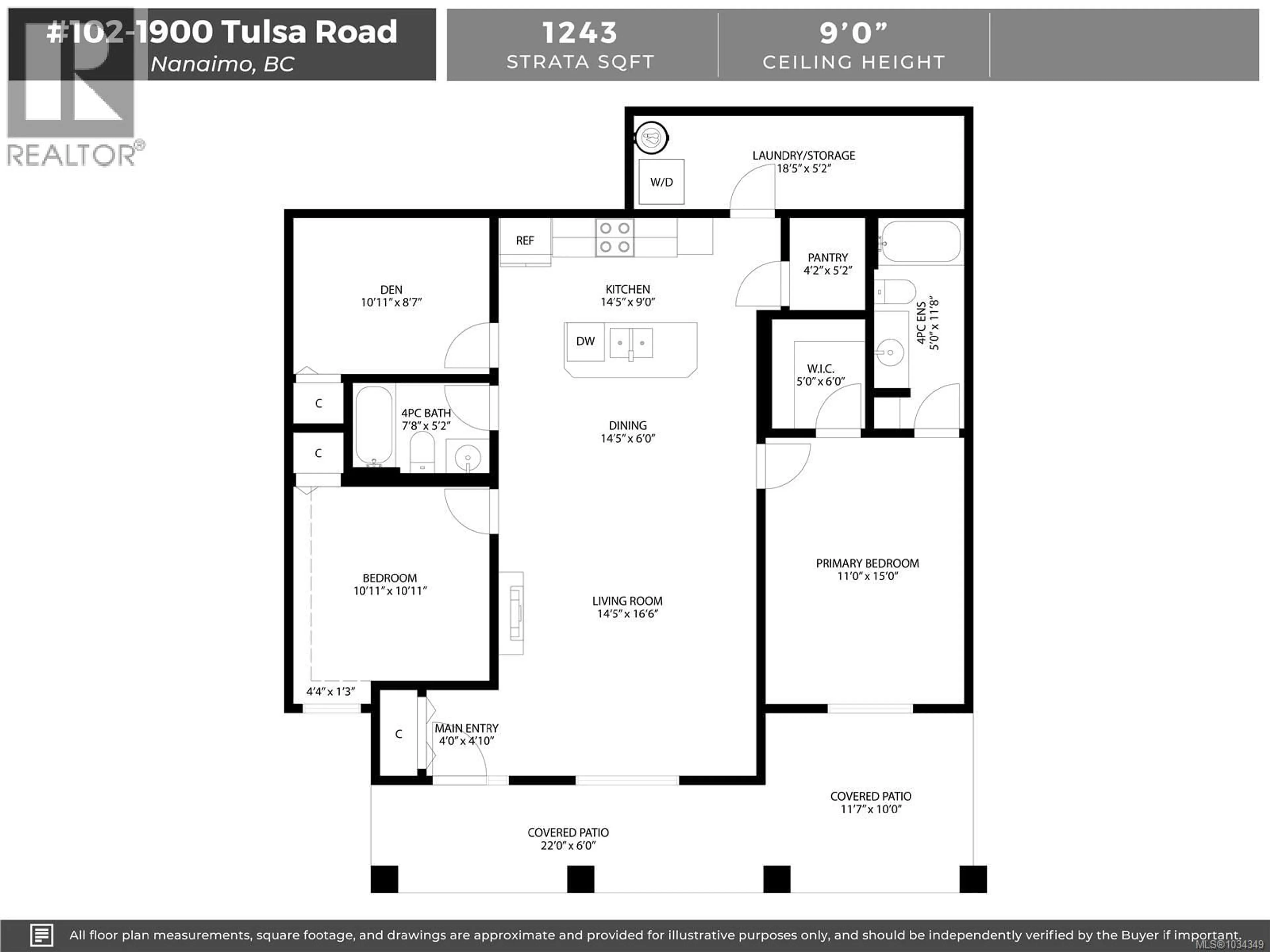 Floor plan for 102 - 1900 TULSA ROAD, Nanaimo British Columbia V9S0C2