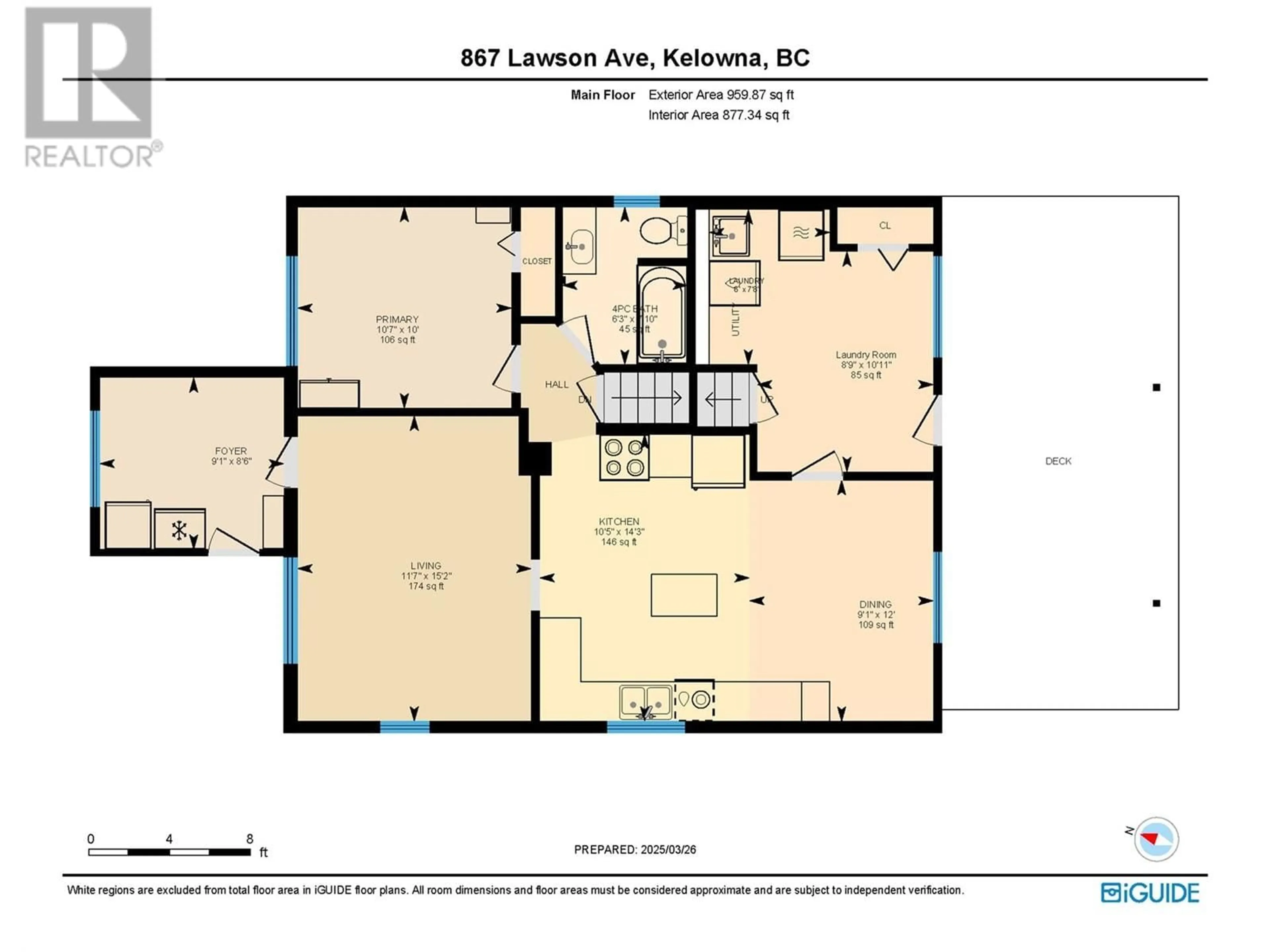 Floor plan for 867 LAWSON AVENUE, Kelowna British Columbia V1Y6S9