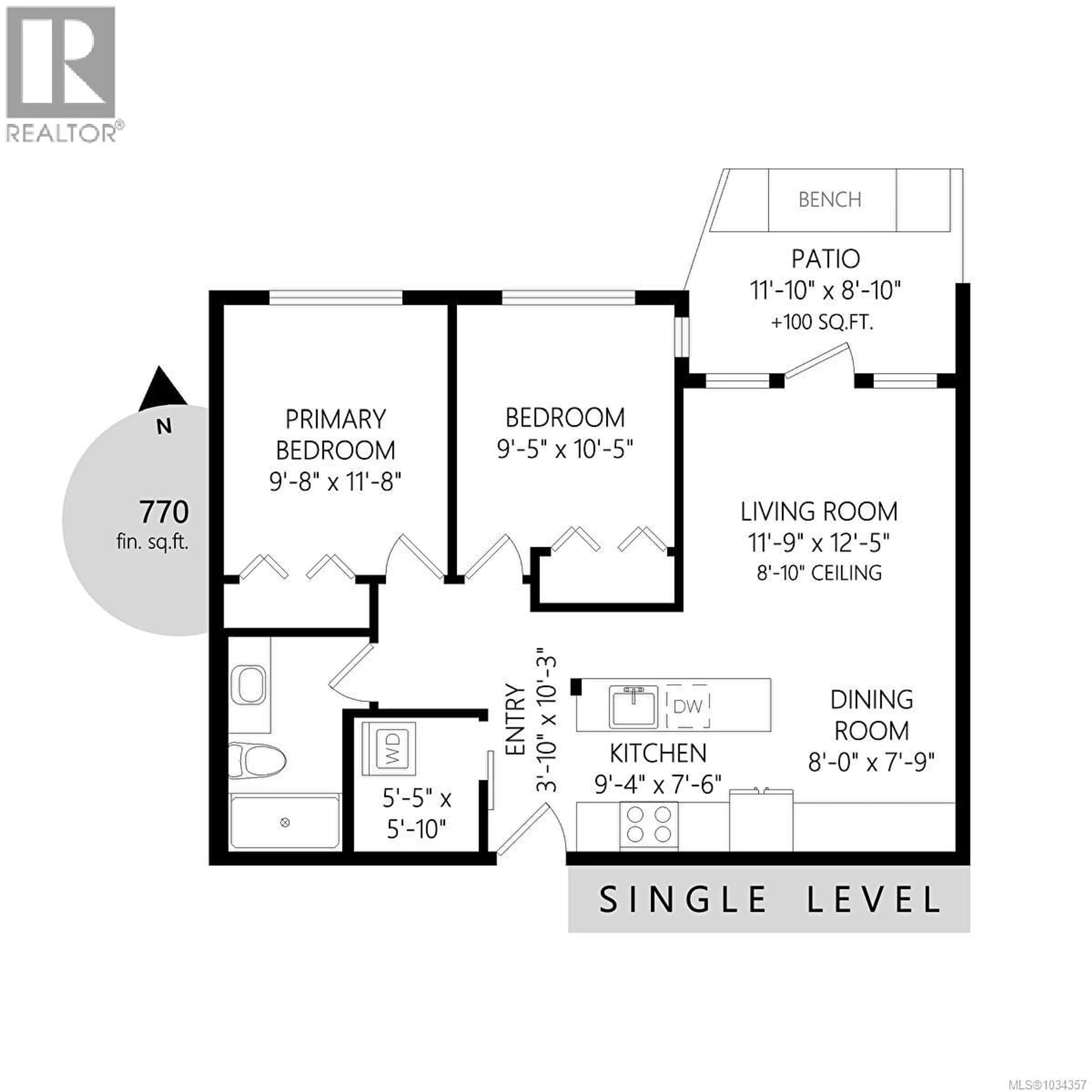 Floor plan for 103 - 1351 ESQUIMALT ROAD, Esquimalt British Columbia V9A3R1