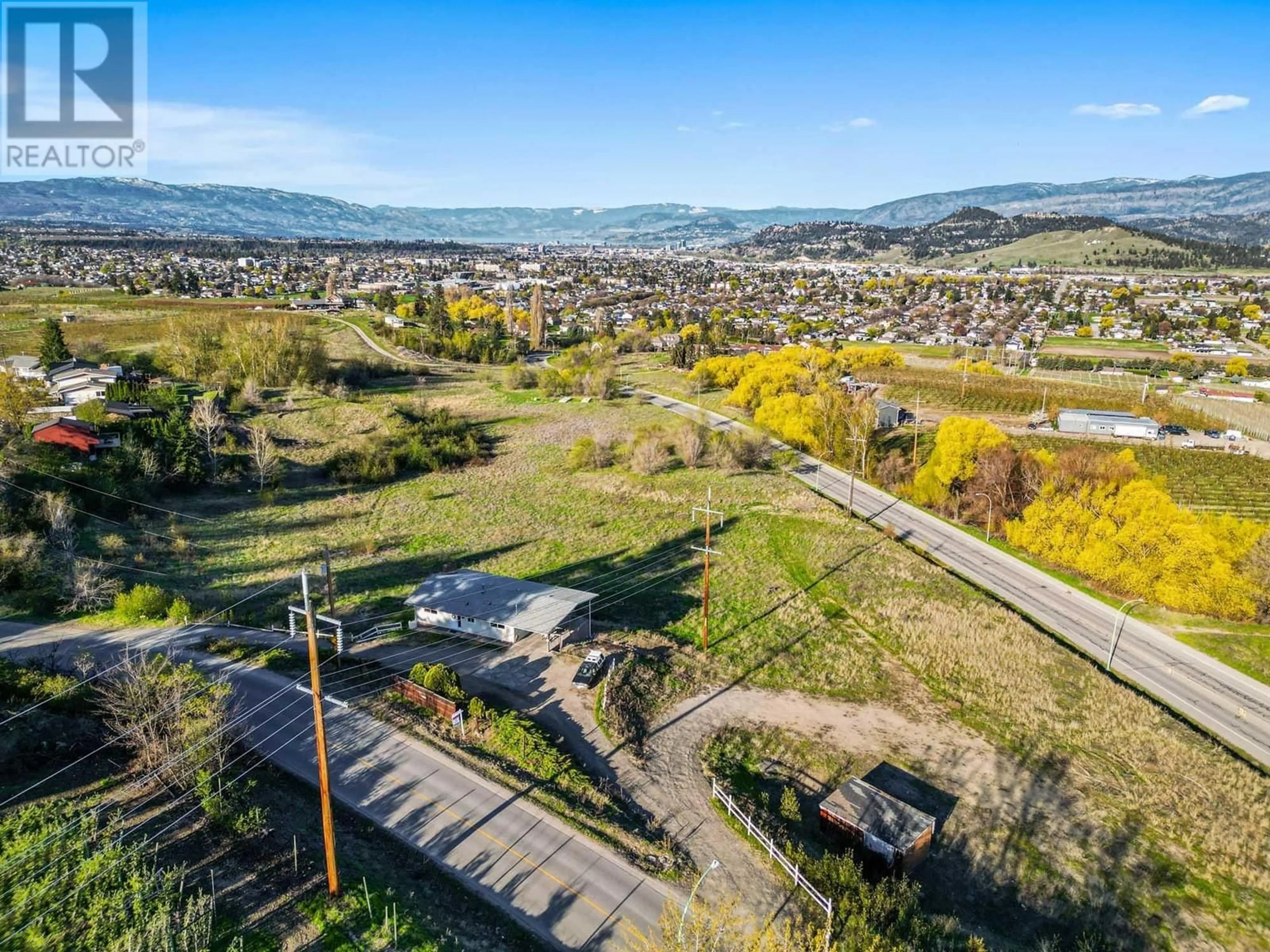 A pic from outside/outdoor area/front of a property/back of a property/a pic from drone, mountain view for 1460 GIBSON ROAD, Kelowna British Columbia V1P1B7