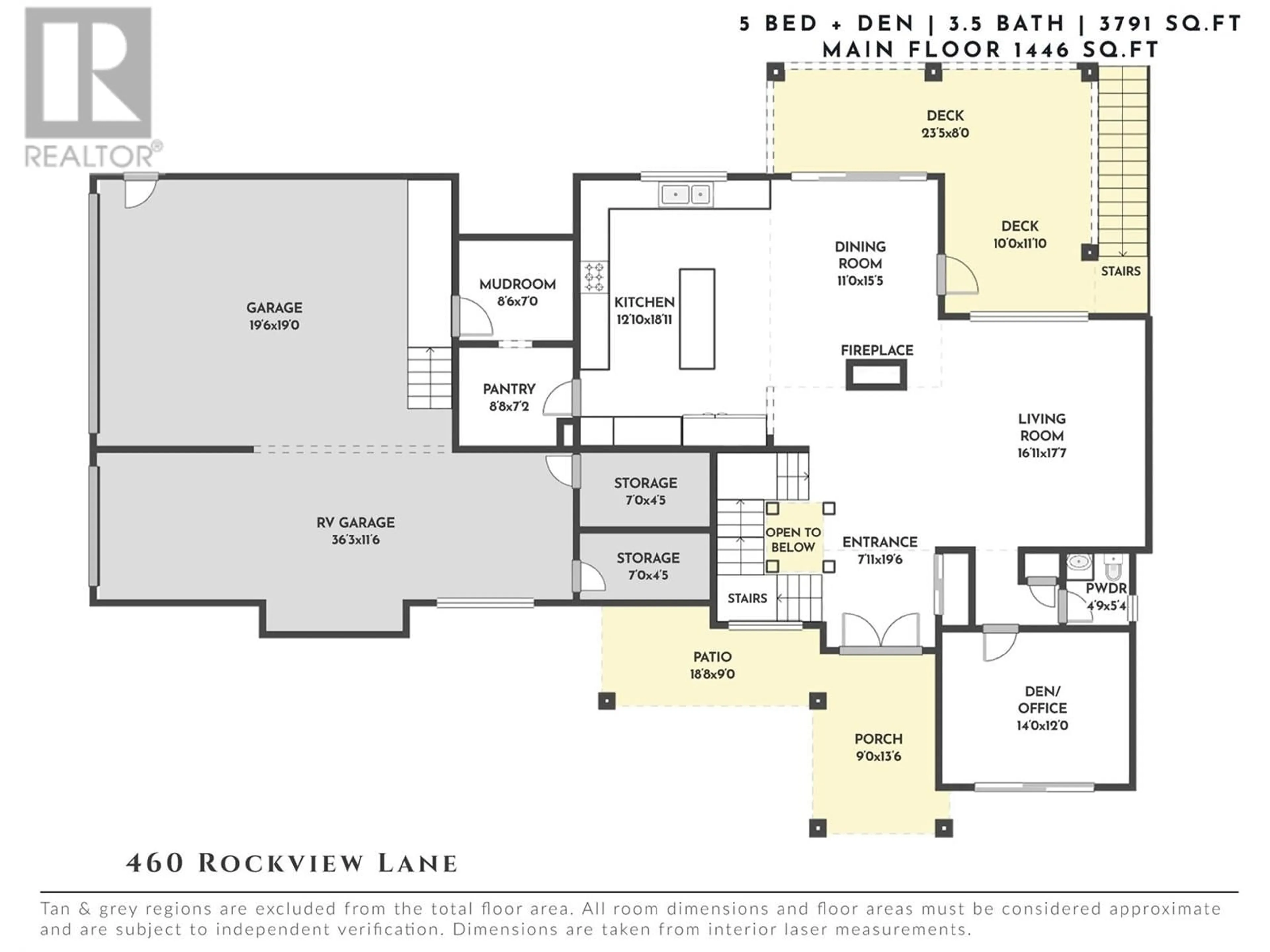 Floor plan for 460 ROCKVIEW LANE, Kelowna British Columbia V1W5K2