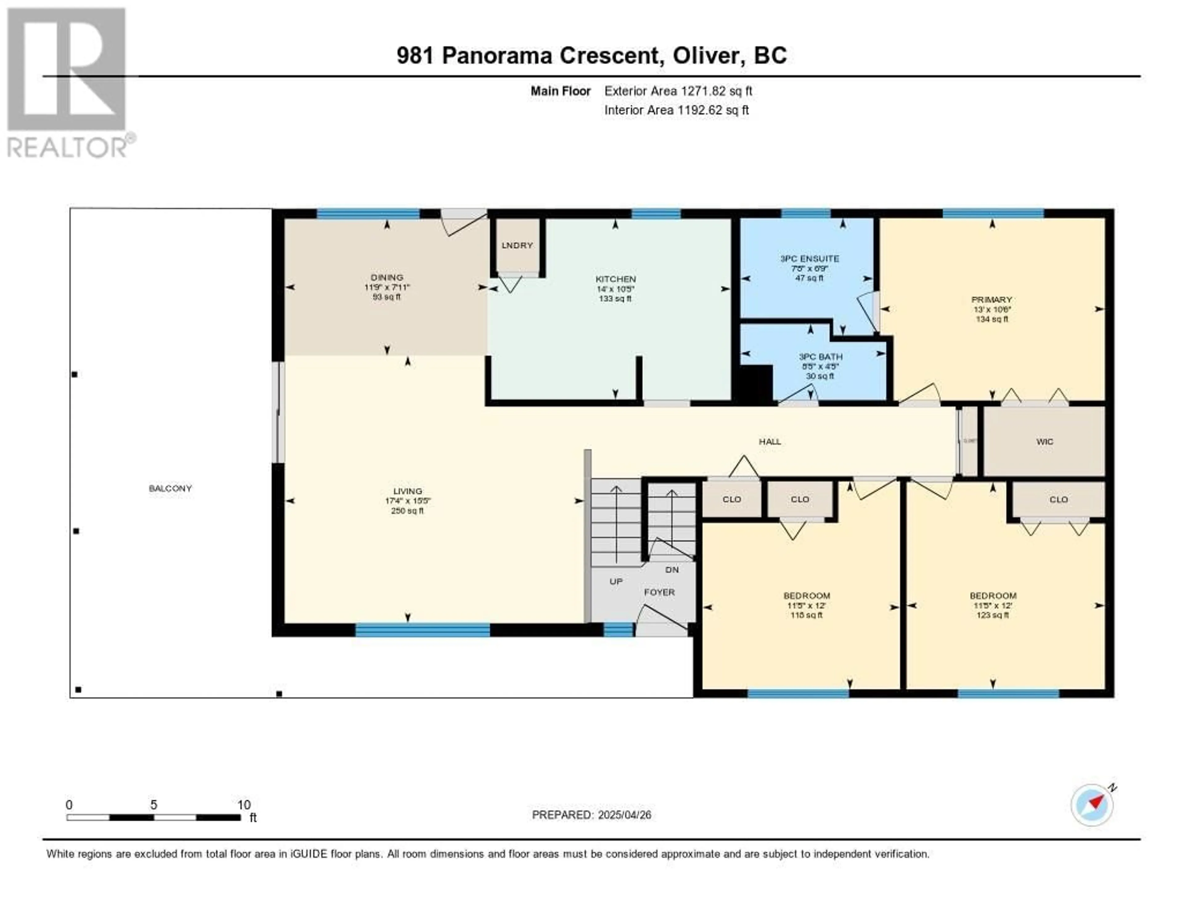 Floor plan for 918 PANORAMA CRESCENT, Oliver British Columbia V0H1T6