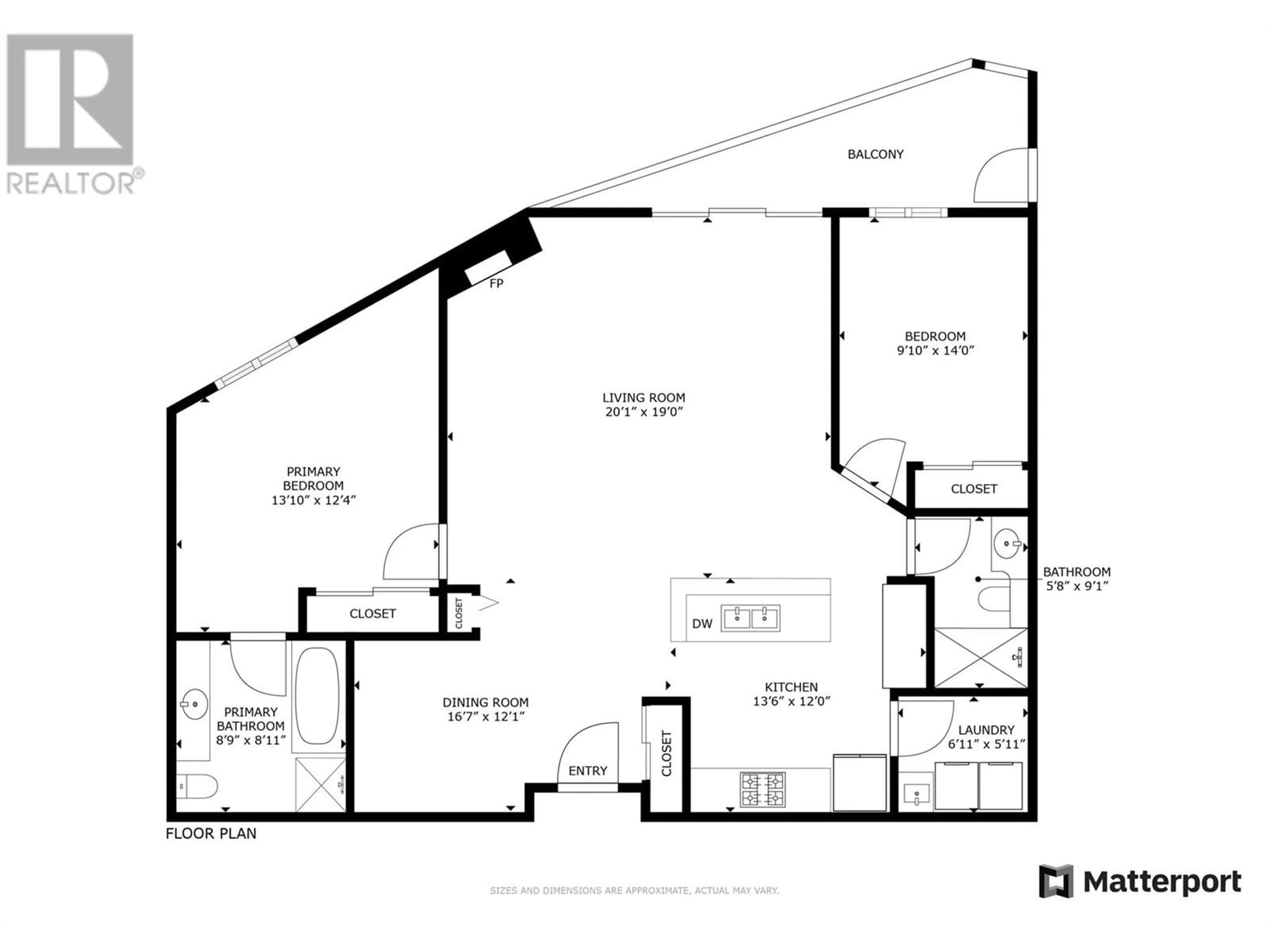 Floor plan for 306 - 1961 DURNIN ROAD, Kelowna British Columbia V1X7Z6