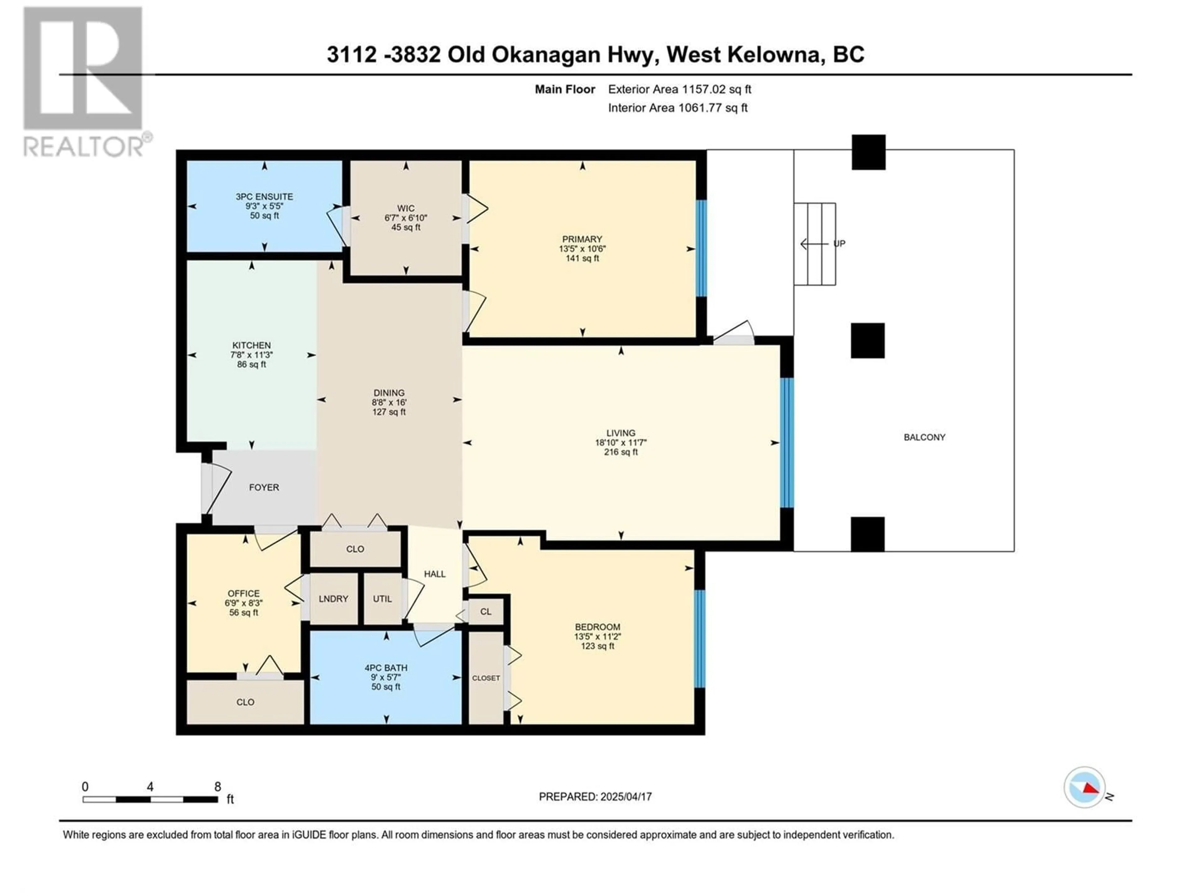 Floor plan for 3112 - 3832 OLD OKANAGAN HIGHWAY, West Kelowna British Columbia V4T3G6