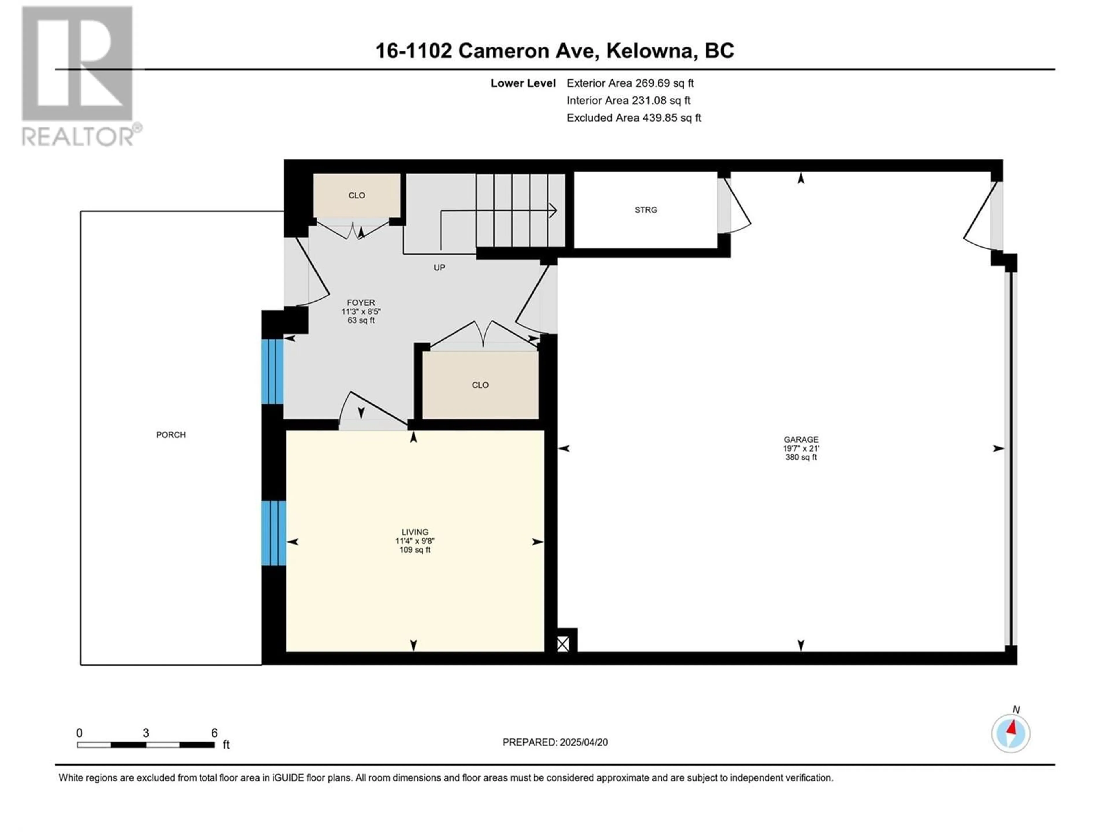 Floor plan for 16 - 1102 CAMERON AVENUE, Kelowna British Columbia V1Y0B2