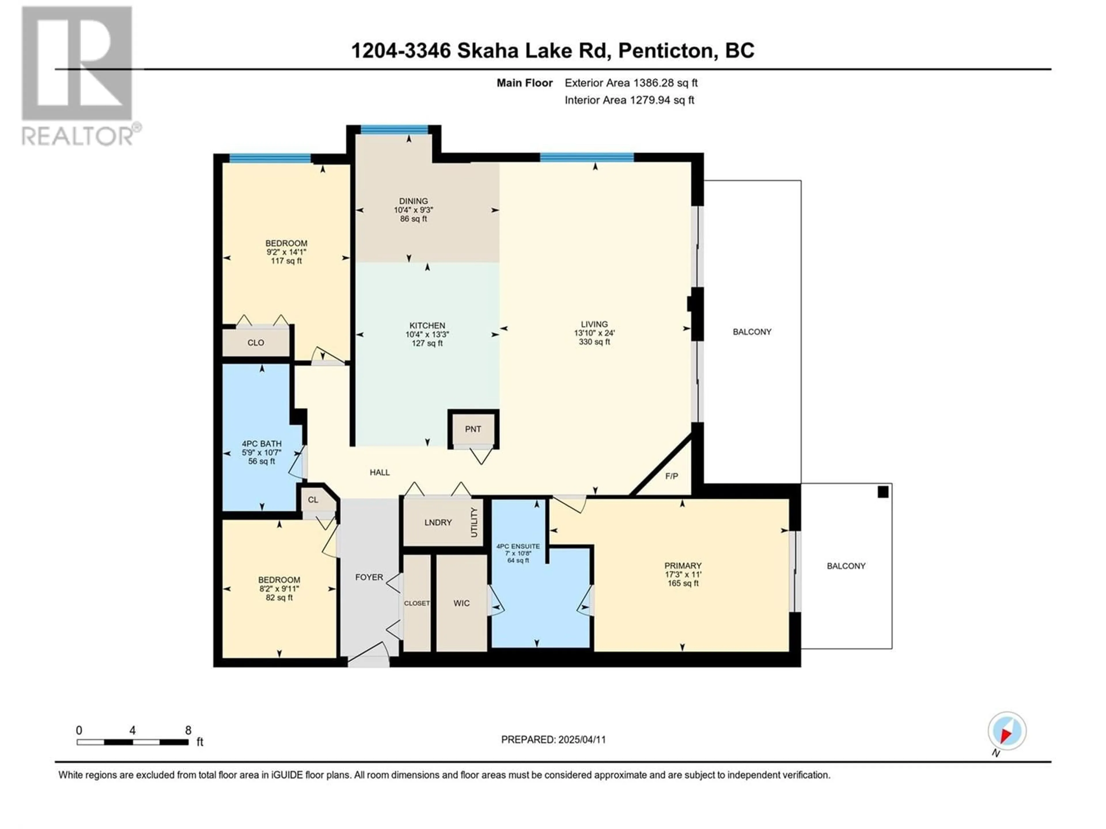 Floor plan for 1204 - 3346 SKAHA LAKE ROAD, Penticton British Columbia V2A0H6