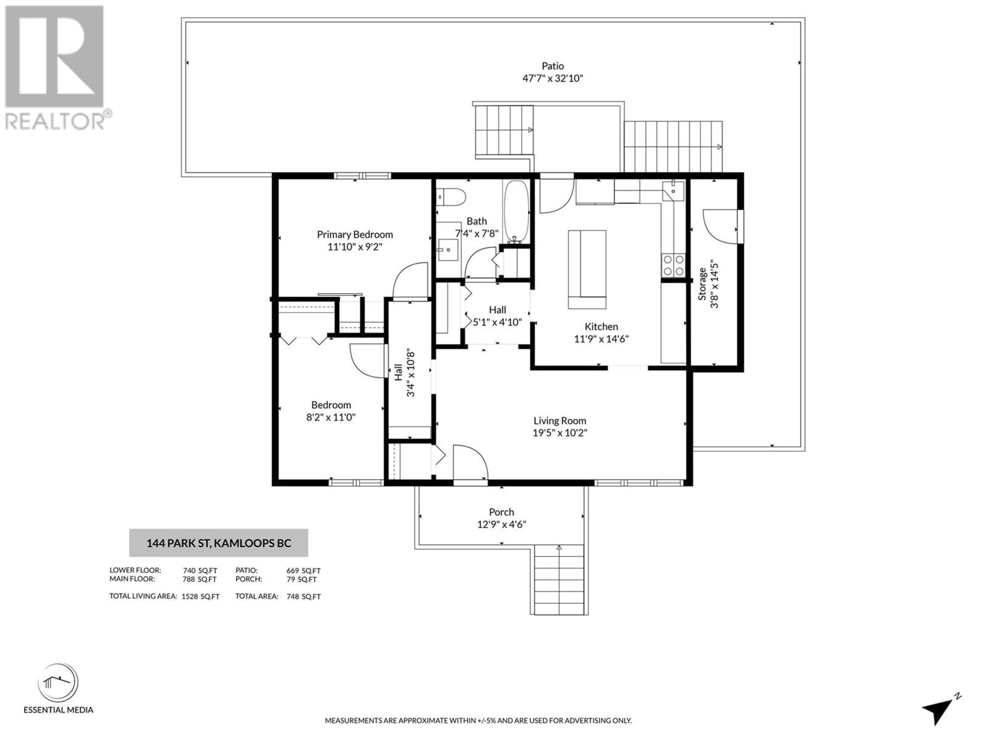 Floor plan for 144 PARK STREET, Kamloops British Columbia V2B4A5