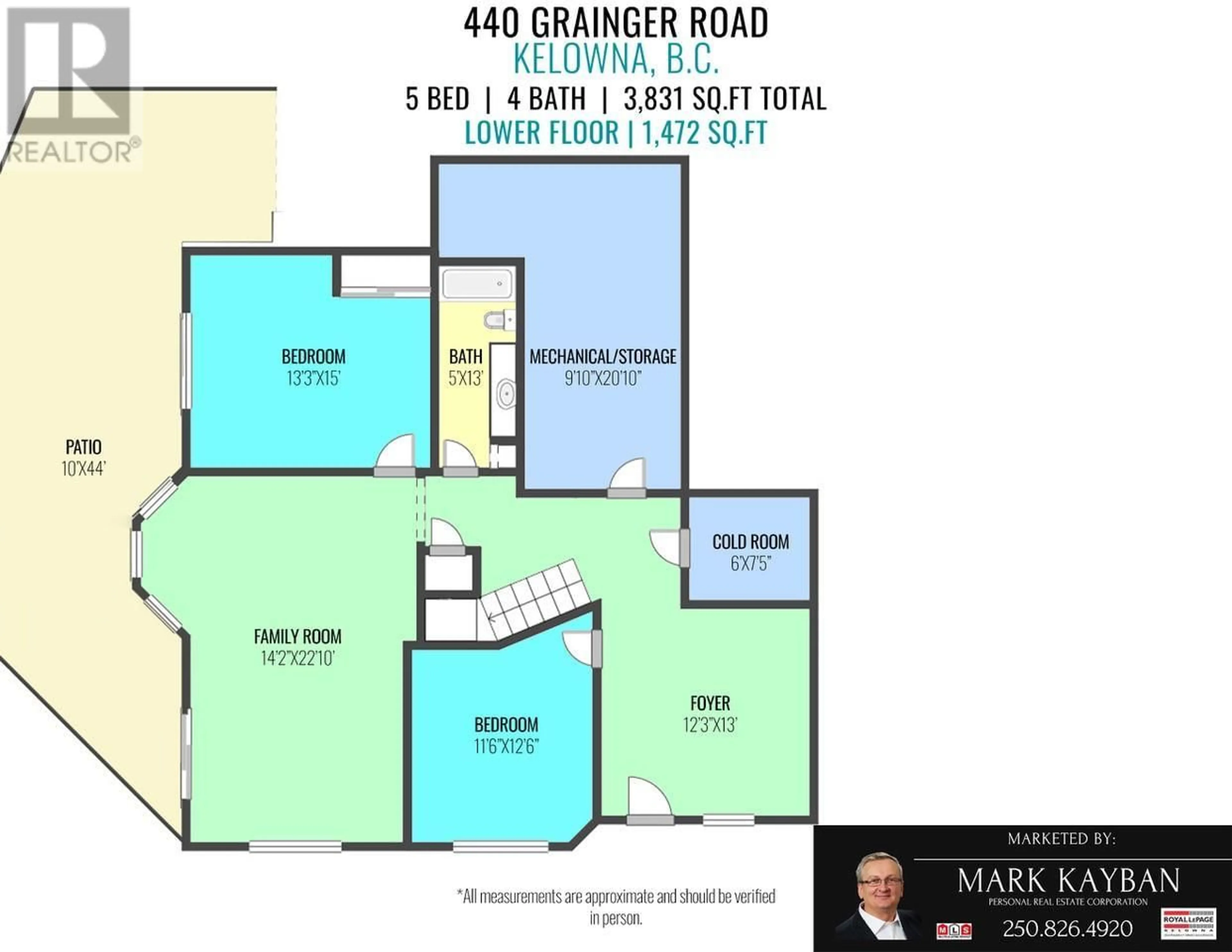 Floor plan for GRAINGER ROAD, Kelowna British Columbia V1V1C8