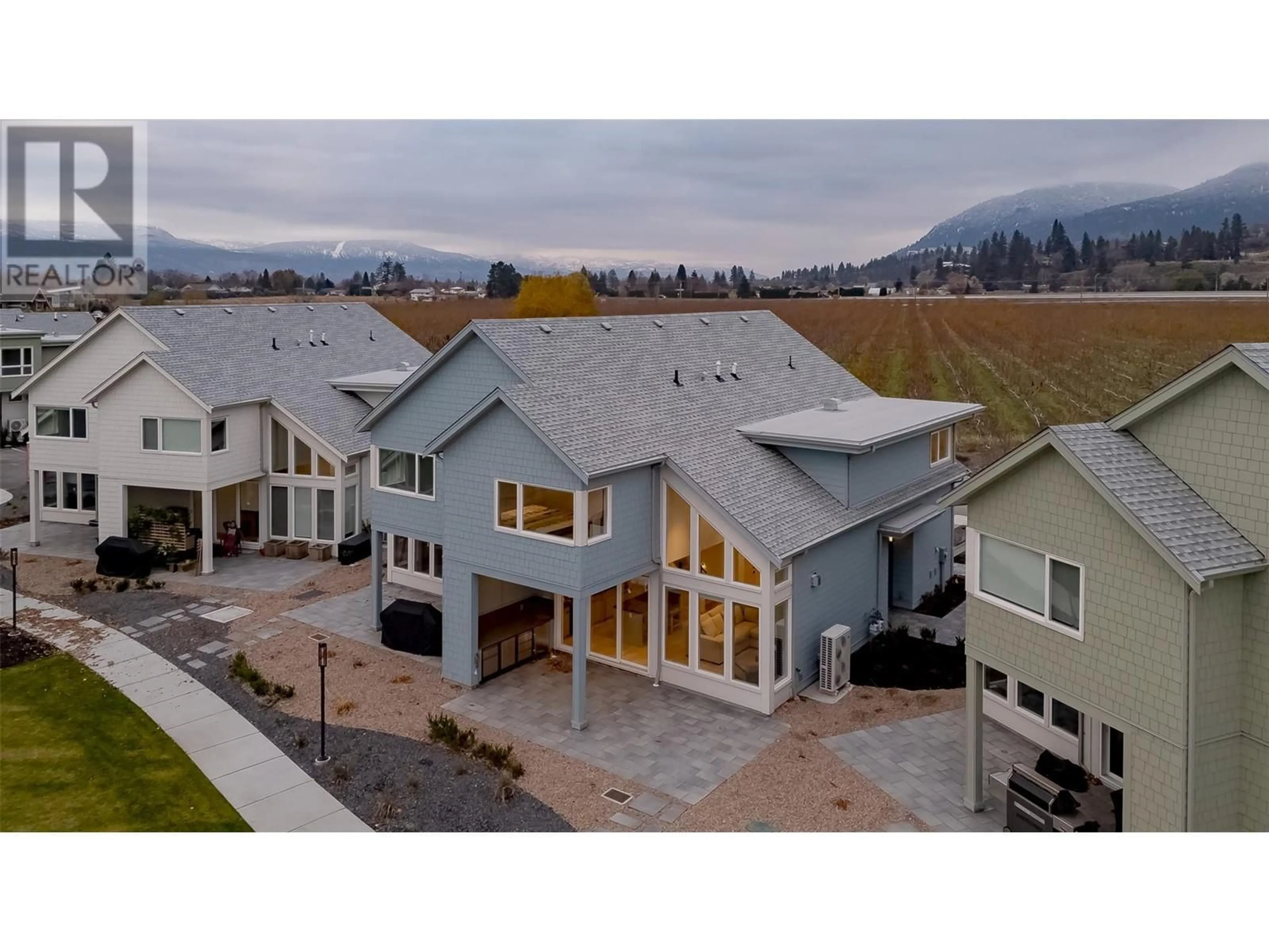 A pic from outside/outdoor area/front of a property/back of a property/a pic from drone, mountain view for 3040 LANDRY CRESCENT, Summerland British Columbia V0H1Z9