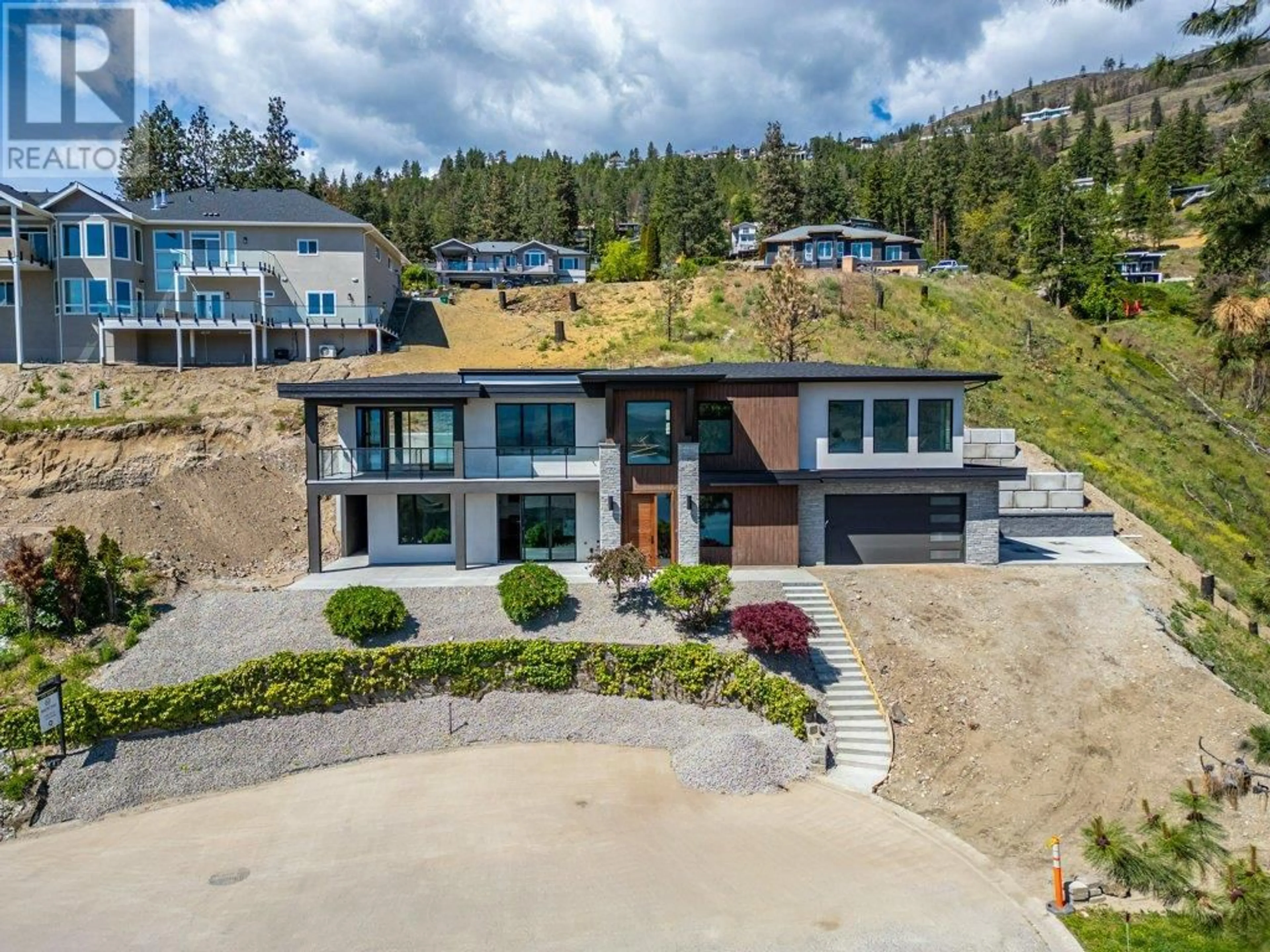 A pic from outside/outdoor area/front of a property/back of a property/a pic from drone, unknown for 1525 BEAR CREEK ROAD, West Kelowna British Columbia V1Z3R6