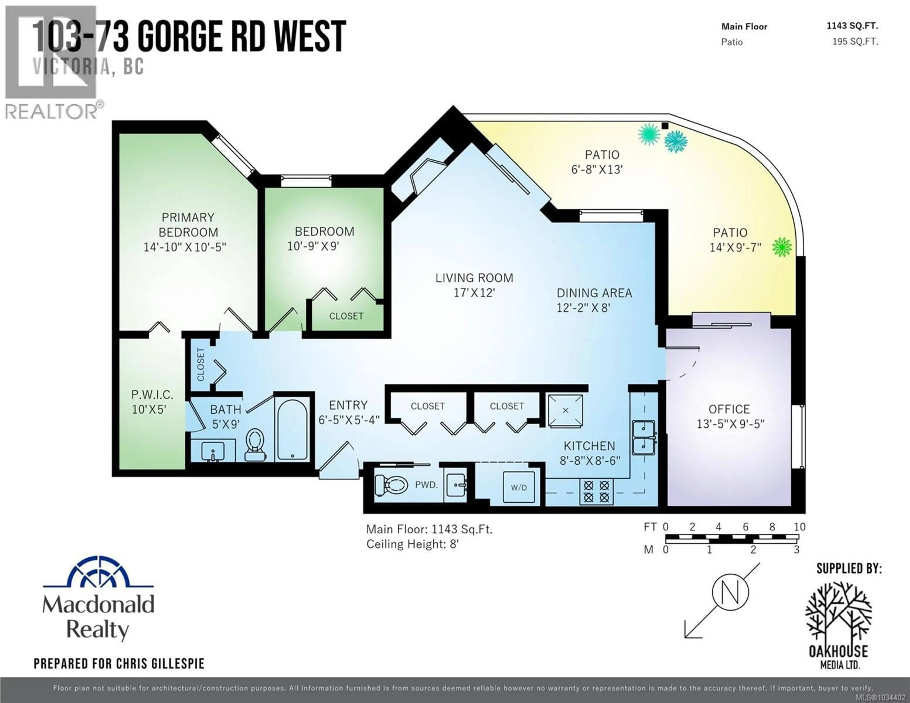 Floor plan for 103 - 73 GORGE ROAD WEST, Saanich British Columbia V9A1L9