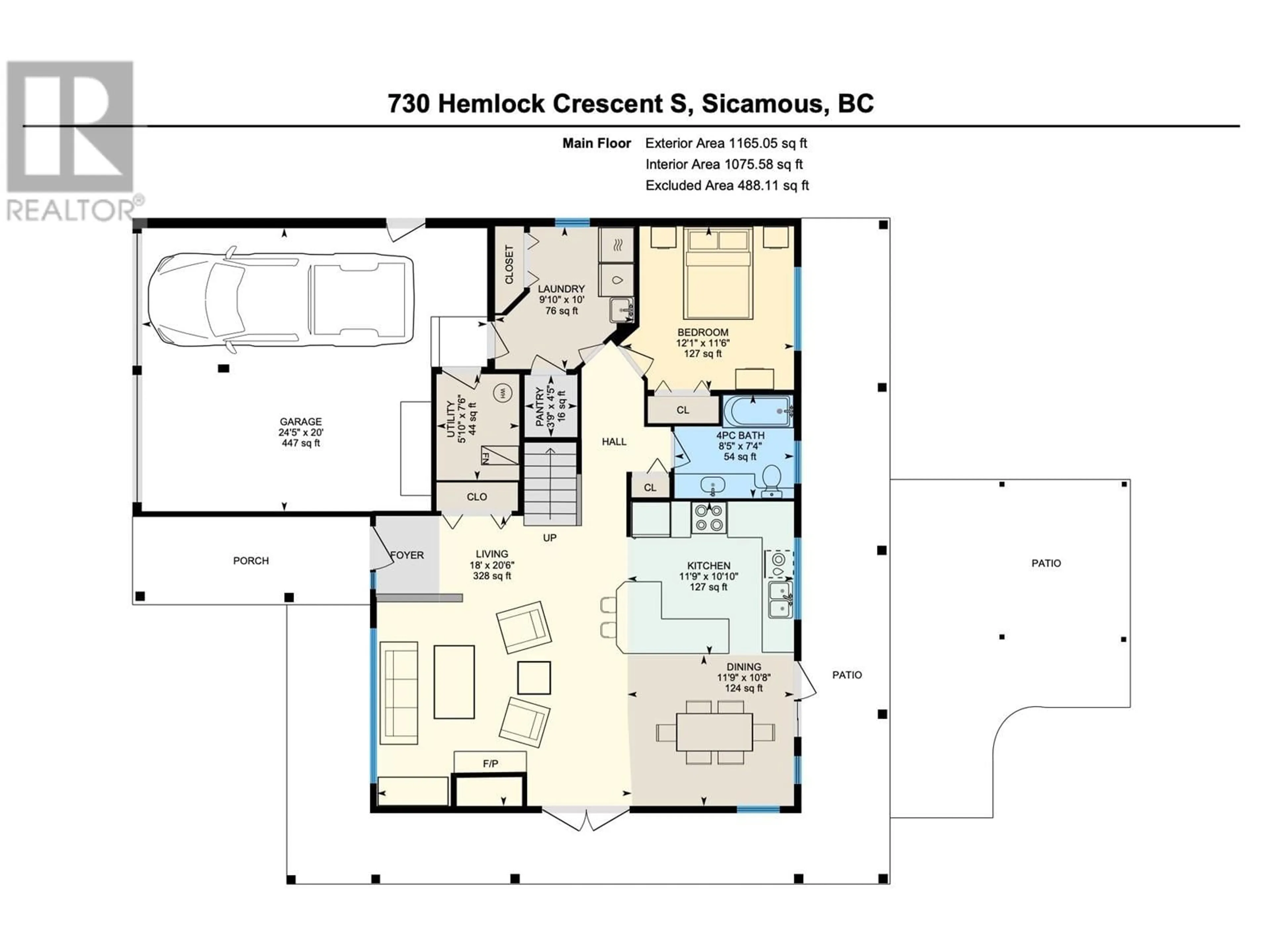 Floor plan for 730 HEMLOCK CRESCENT SOUTH, Sicamous British Columbia V0E2V1