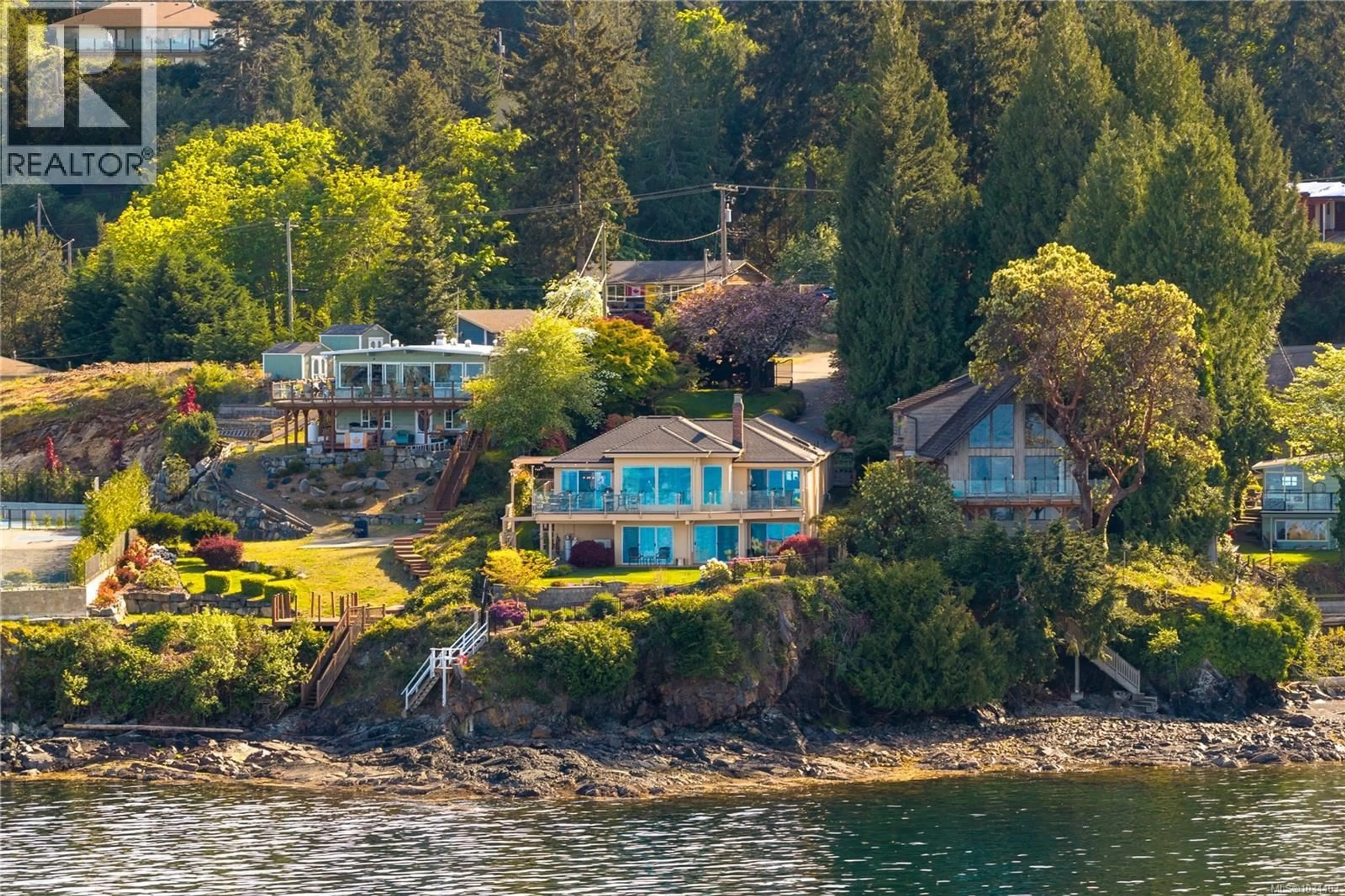 A pic from outside/outdoor area/front of a property/back of a property/a pic from drone, water/lake/river/ocean view for 3097 DOLPHIN DRIVE, Nanoose Bay British Columbia V9P9J2
