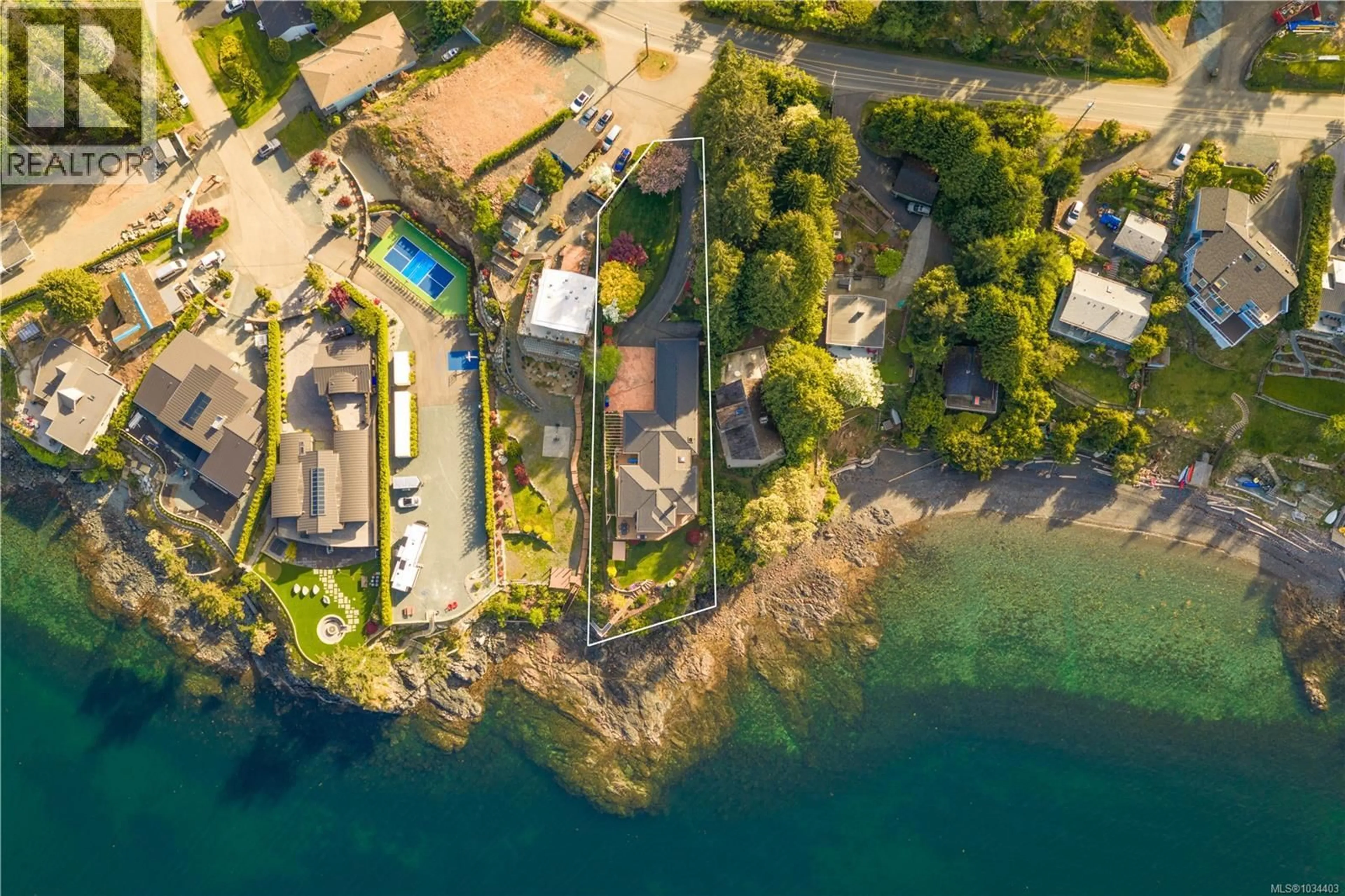 A pic from outside/outdoor area/front of a property/back of a property/a pic from drone, water/lake/river/ocean view for 3097 DOLPHIN DRIVE, Nanoose Bay British Columbia V9P9J2