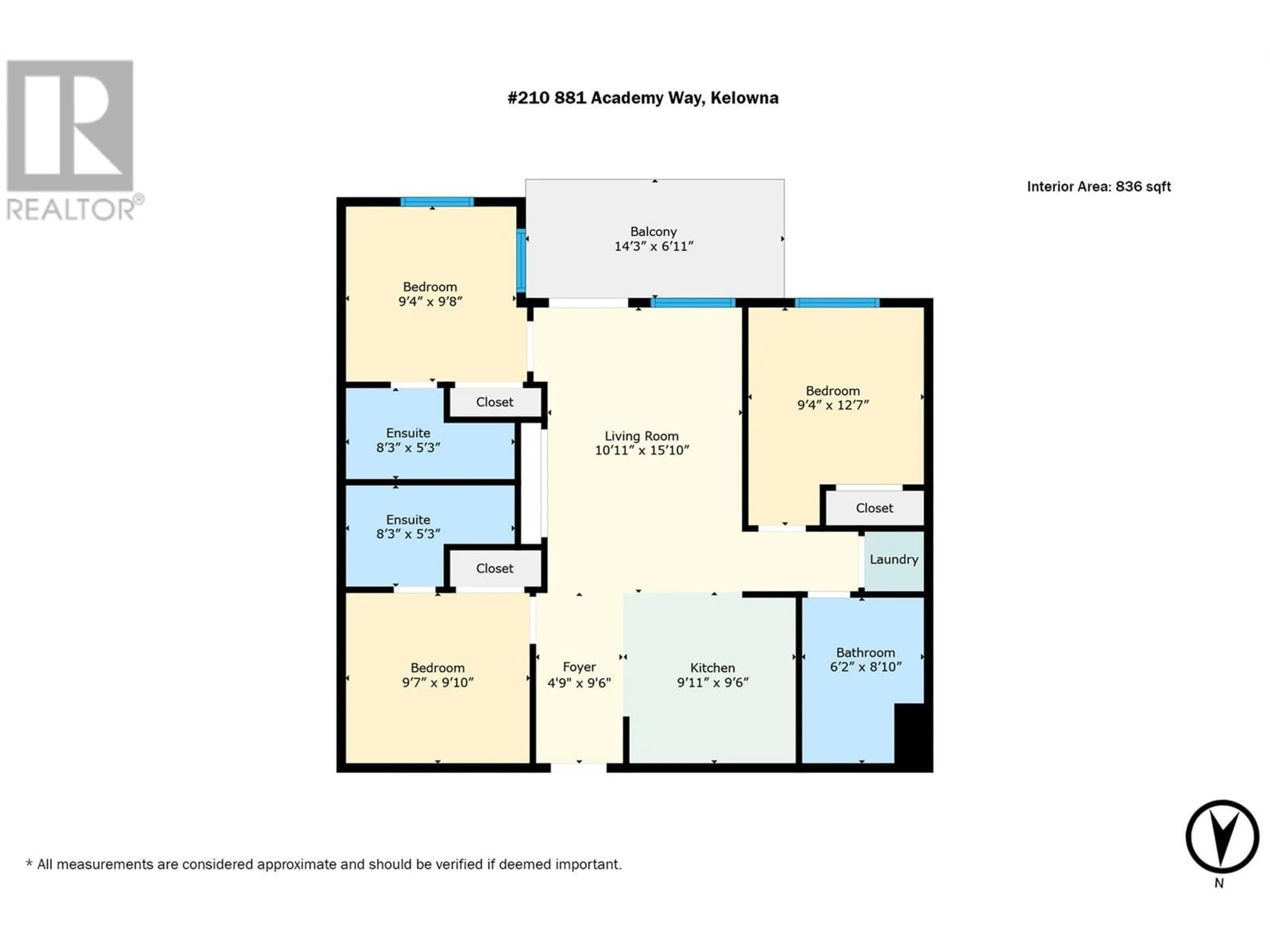 Floor plan for 210 - 881 ACADEMY WAY, Kelowna British Columbia V1V0A2