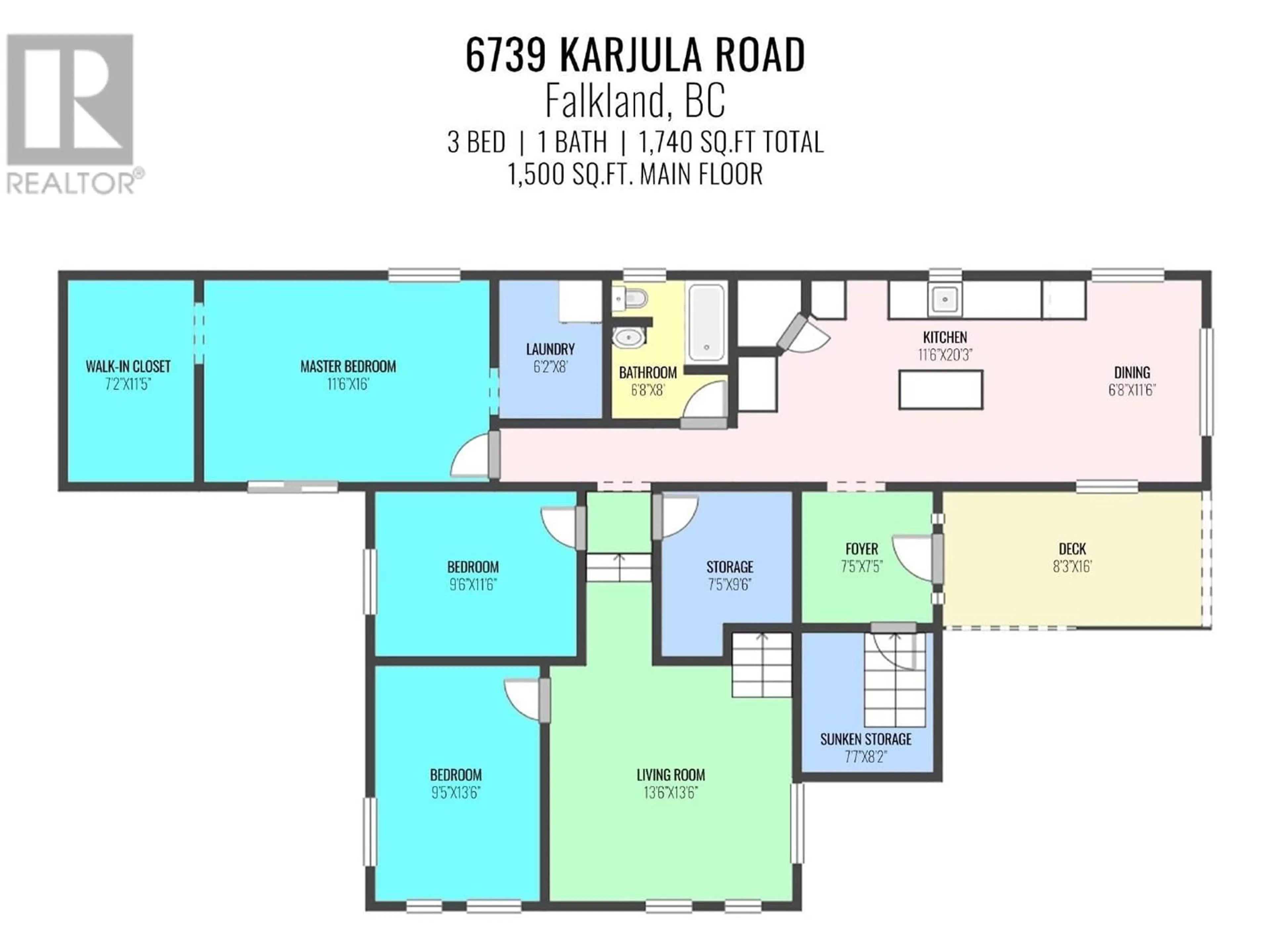 Floor plan for 6739 KARJULA ROAD, Falkland British Columbia V0E1W0
