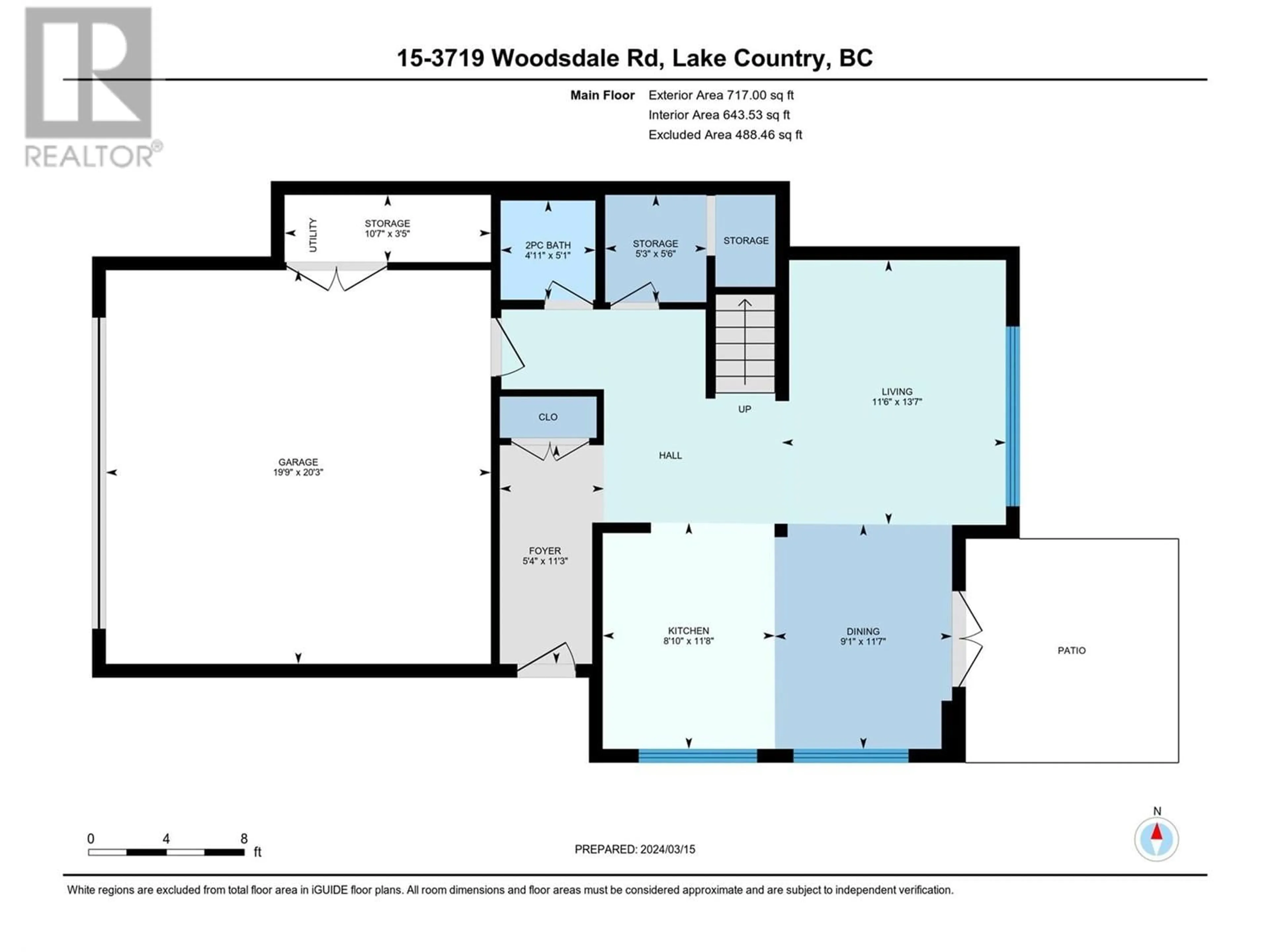 Floor plan for 15 - 3719 WOODSDALE ROAD, Lake Country British Columbia V4V1X2