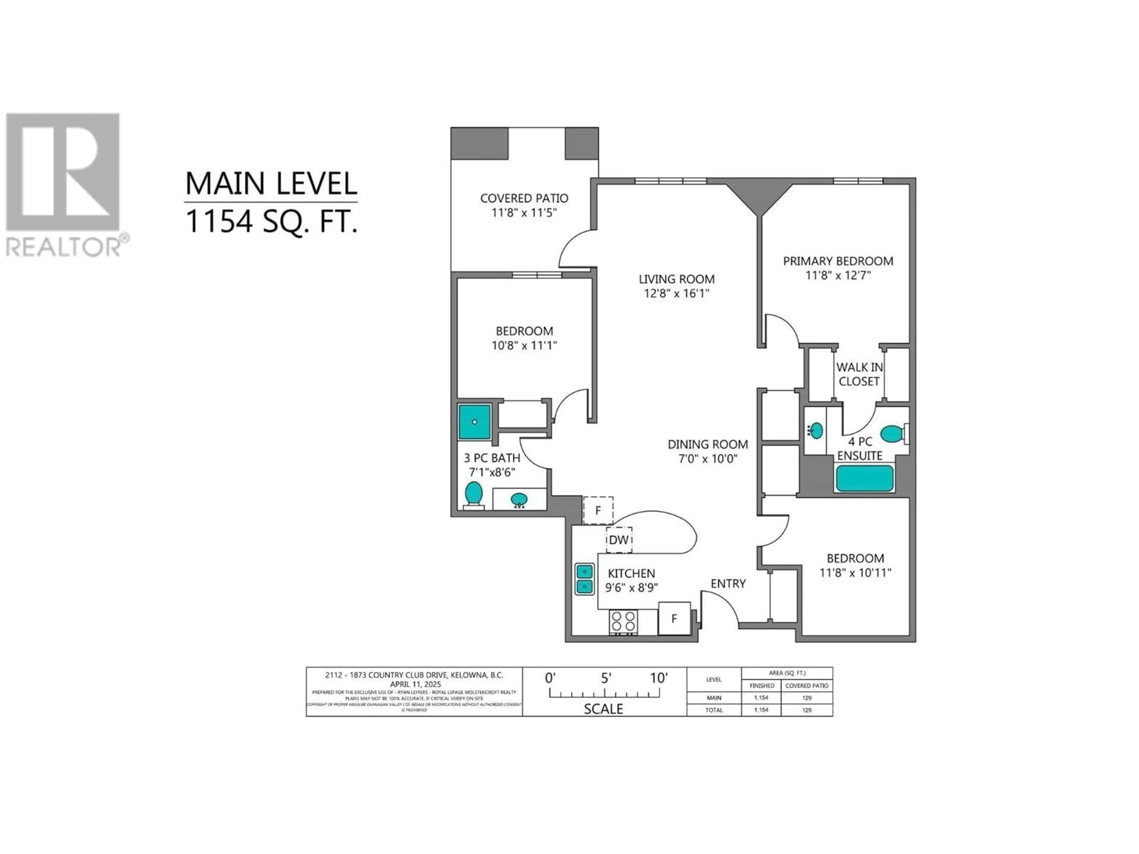 Floor plan for 2112 - 1873 COUNTRY CLUB DRIVE, Kelowna British Columbia V1V2W6