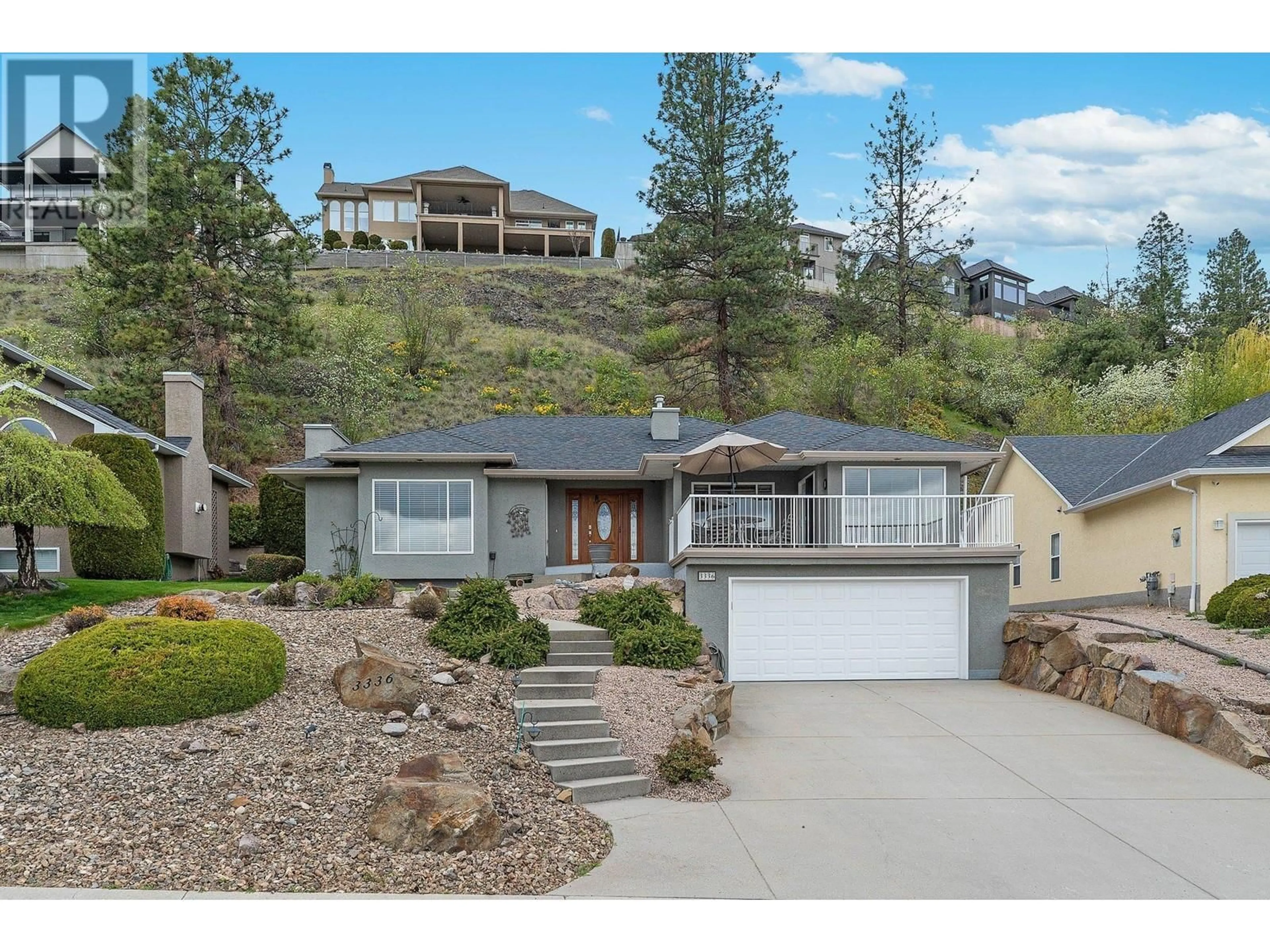 Home with vinyl exterior material, mountain view for 3336 CHANCELLOR PLACE, West Kelowna British Columbia V4T2R1